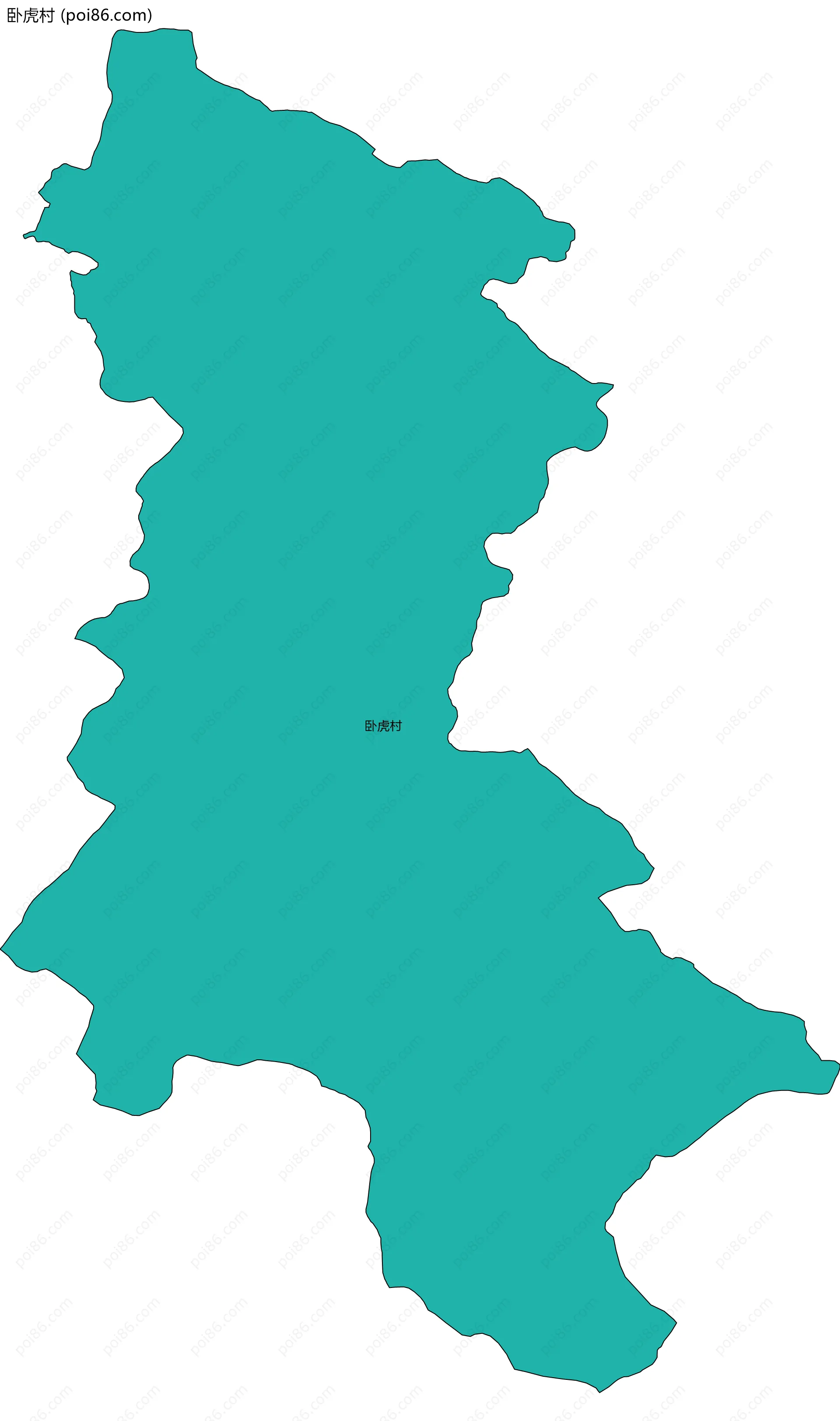 卧虎村边界地图