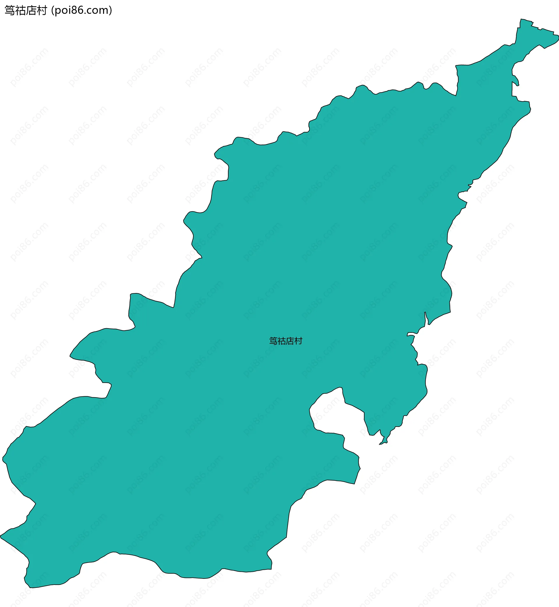 笃祜店村边界地图