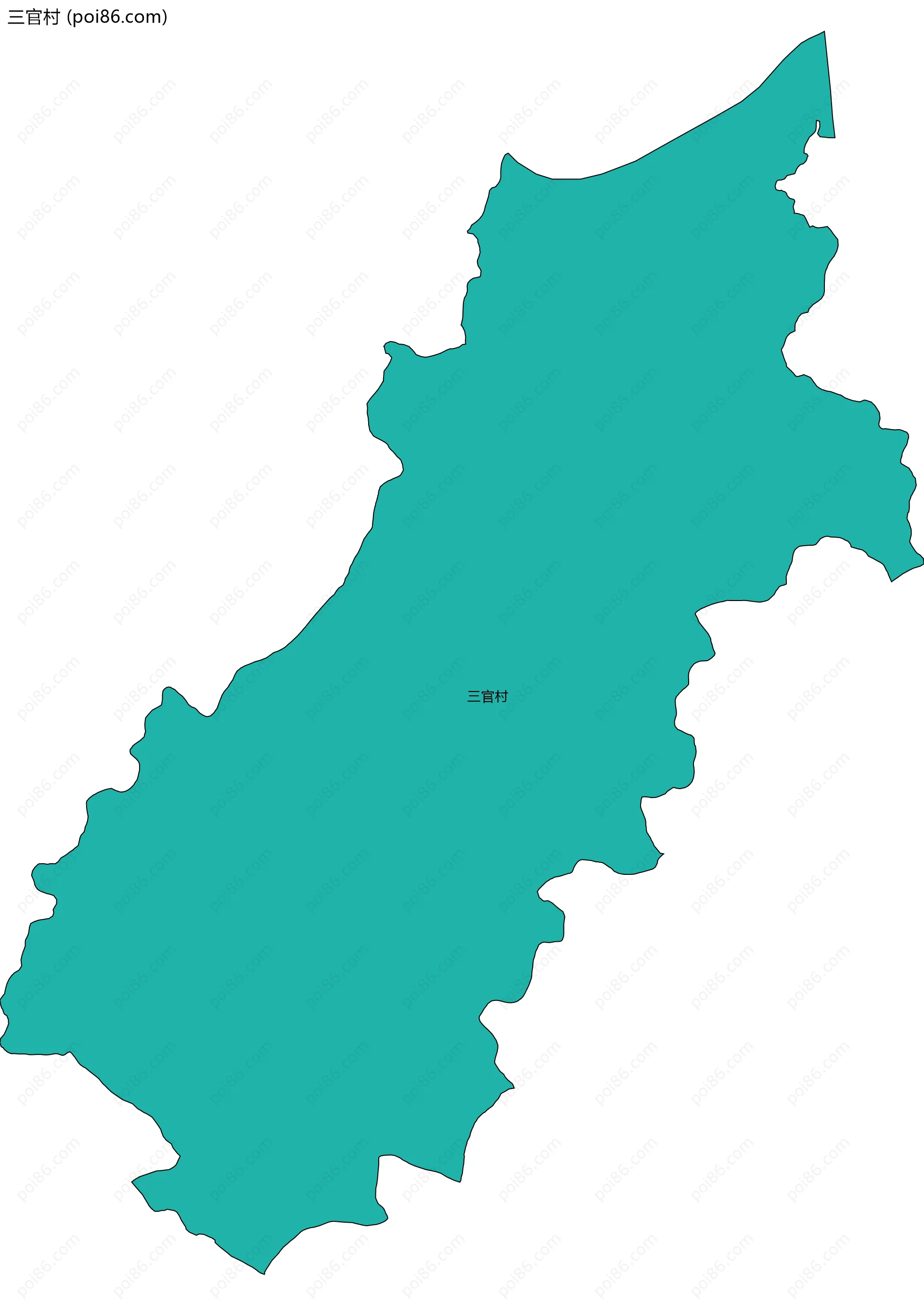 三官村边界地图