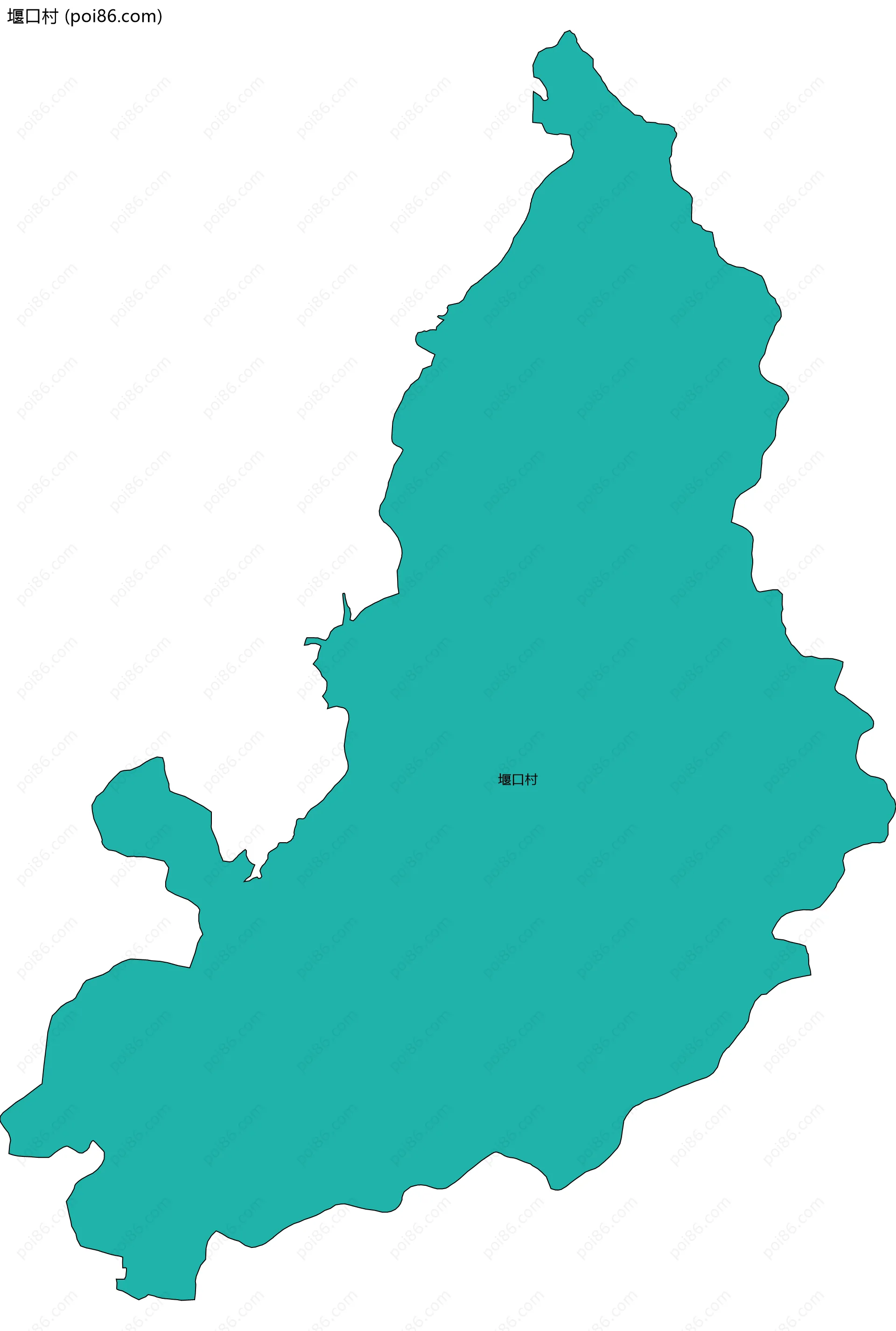 堰口村边界地图