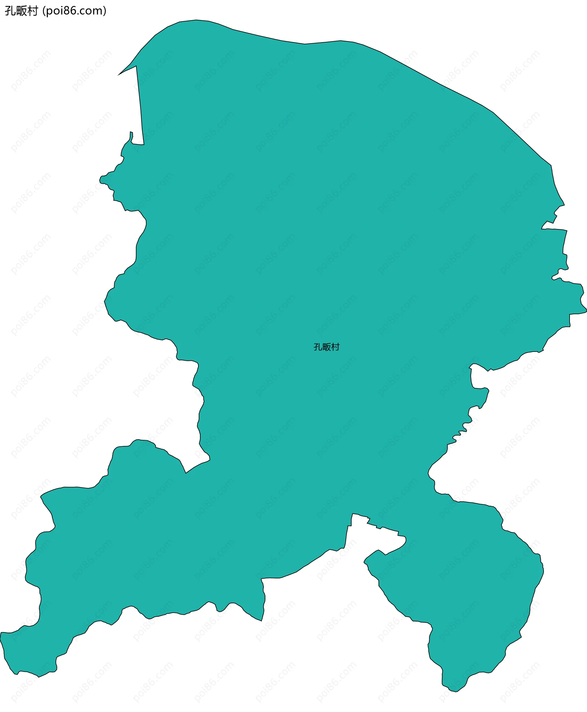 孔畈村边界地图