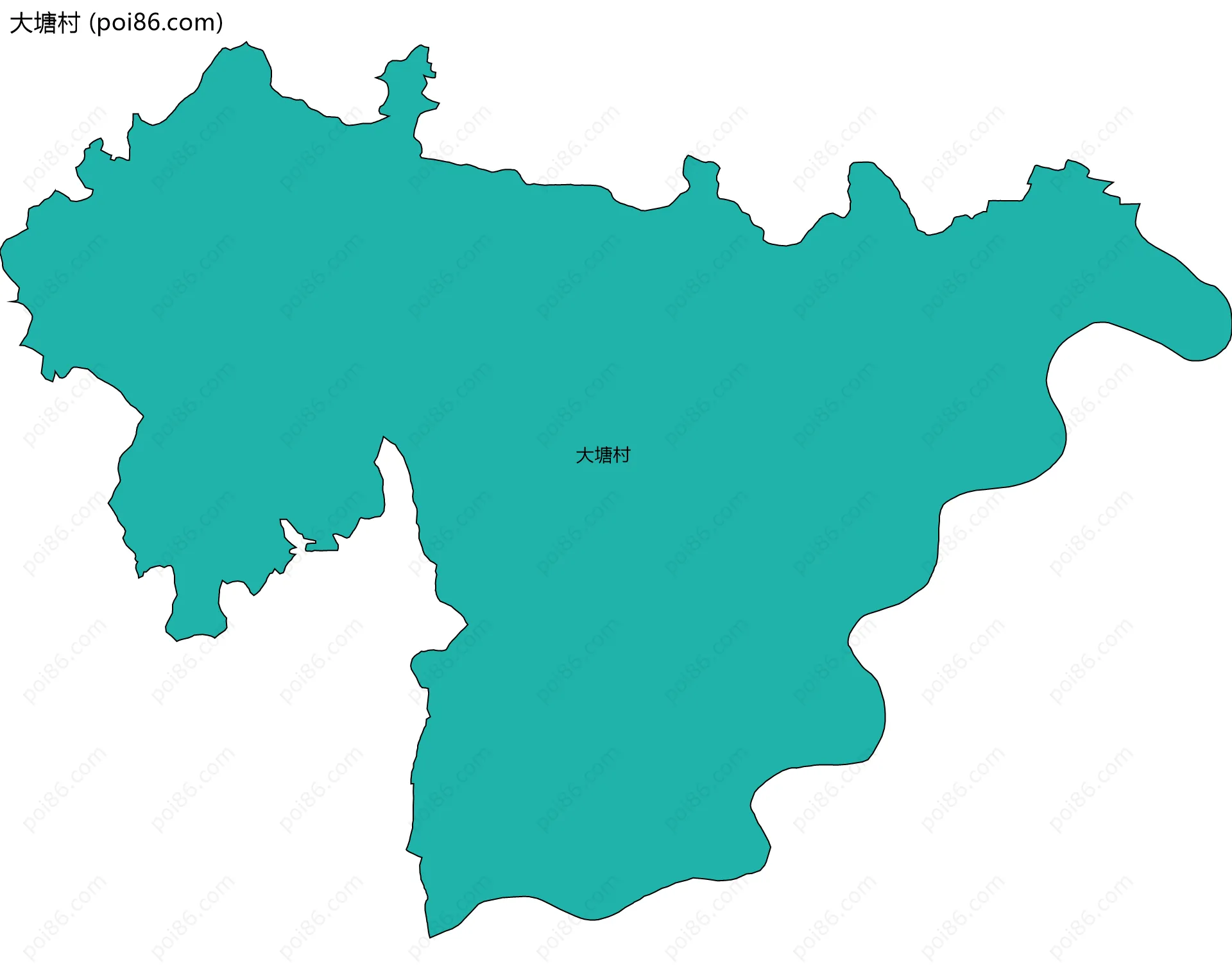 大塘村边界地图