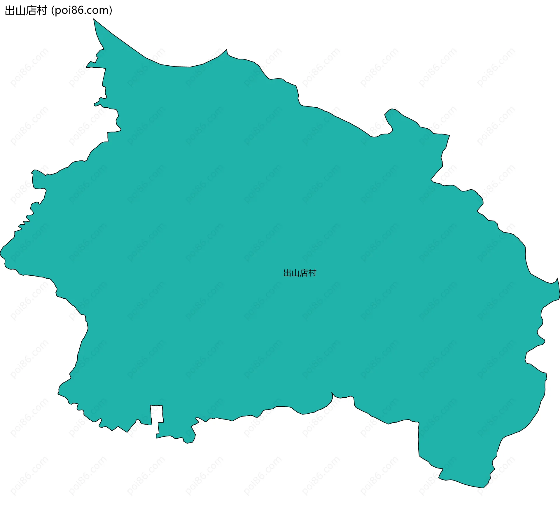 出山店村边界地图
