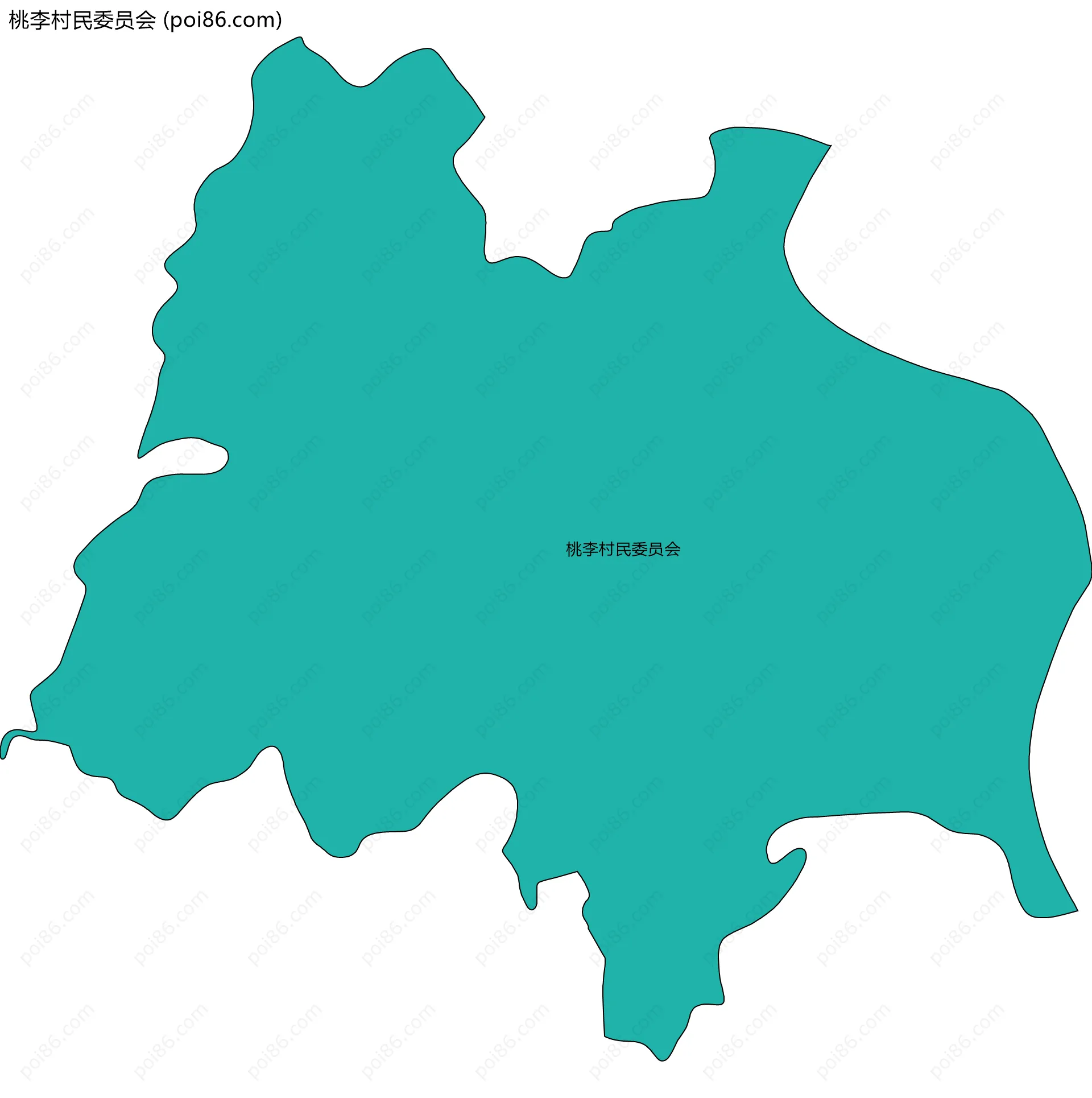 桃李村民委员会边界地图