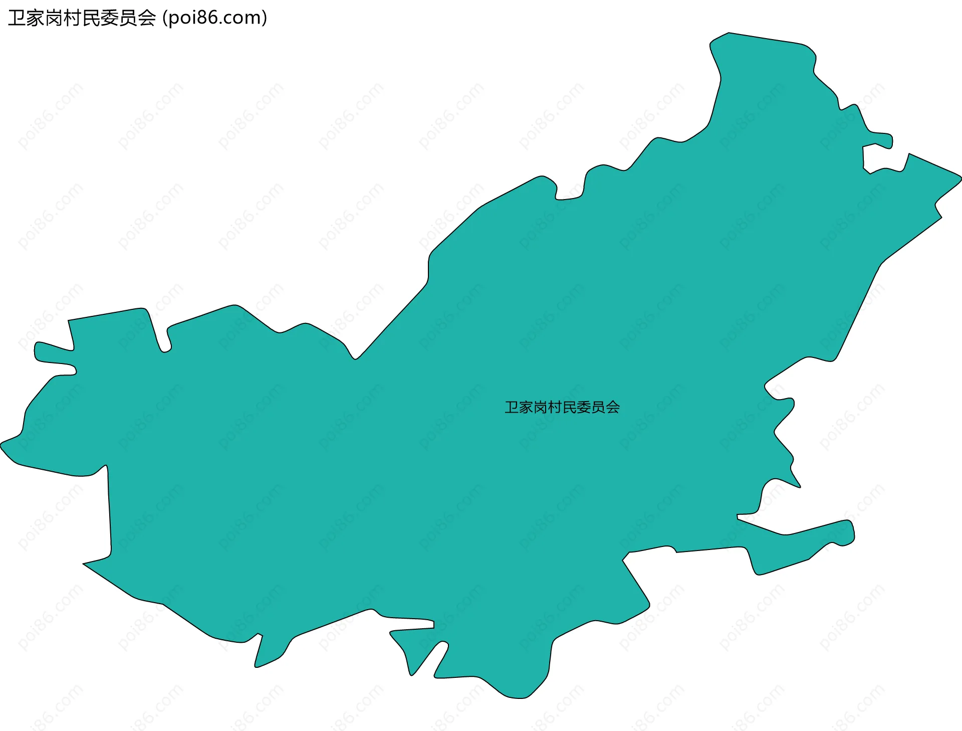 卫家岗村民委员会边界地图