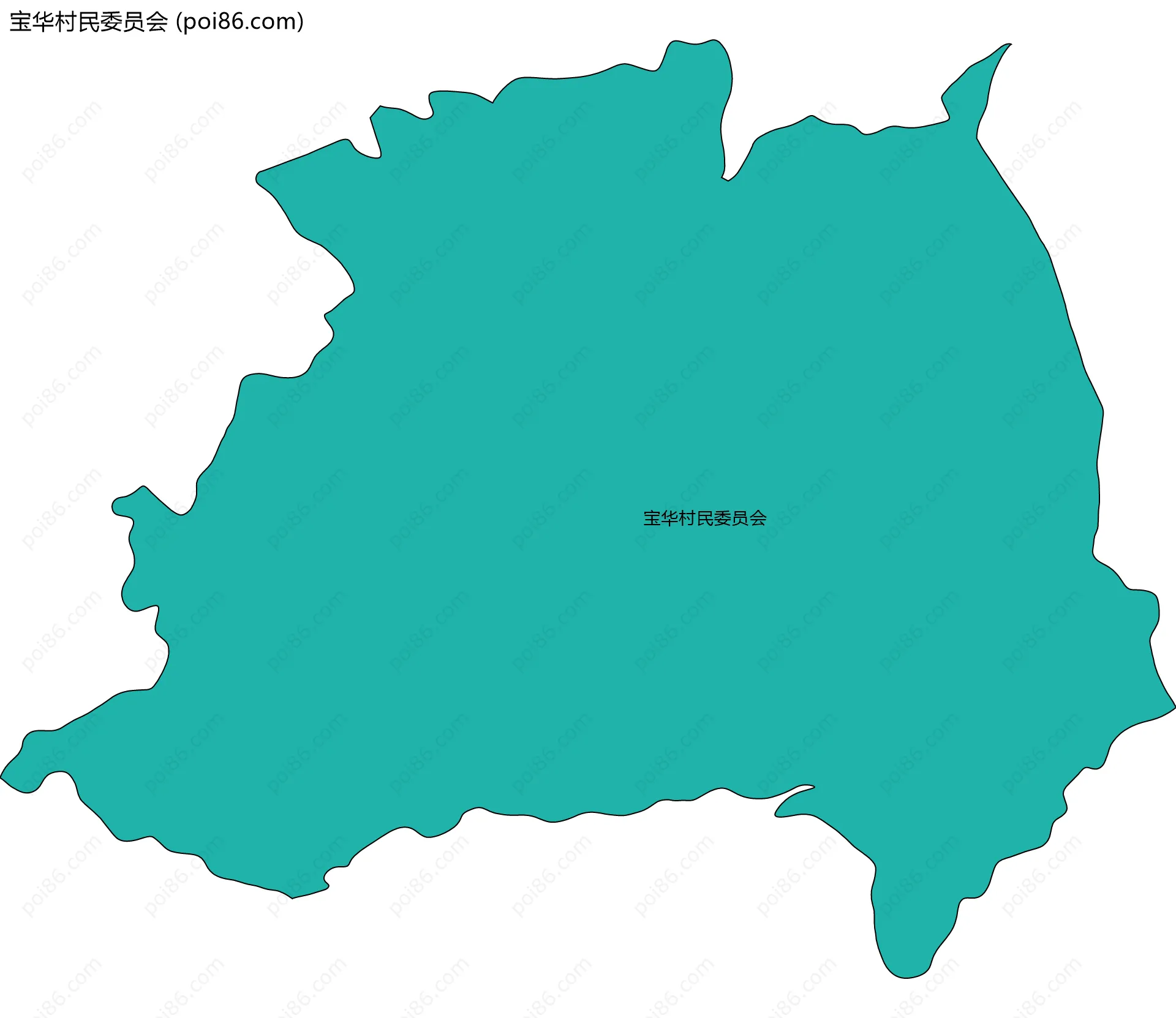 宝华村民委员会边界地图