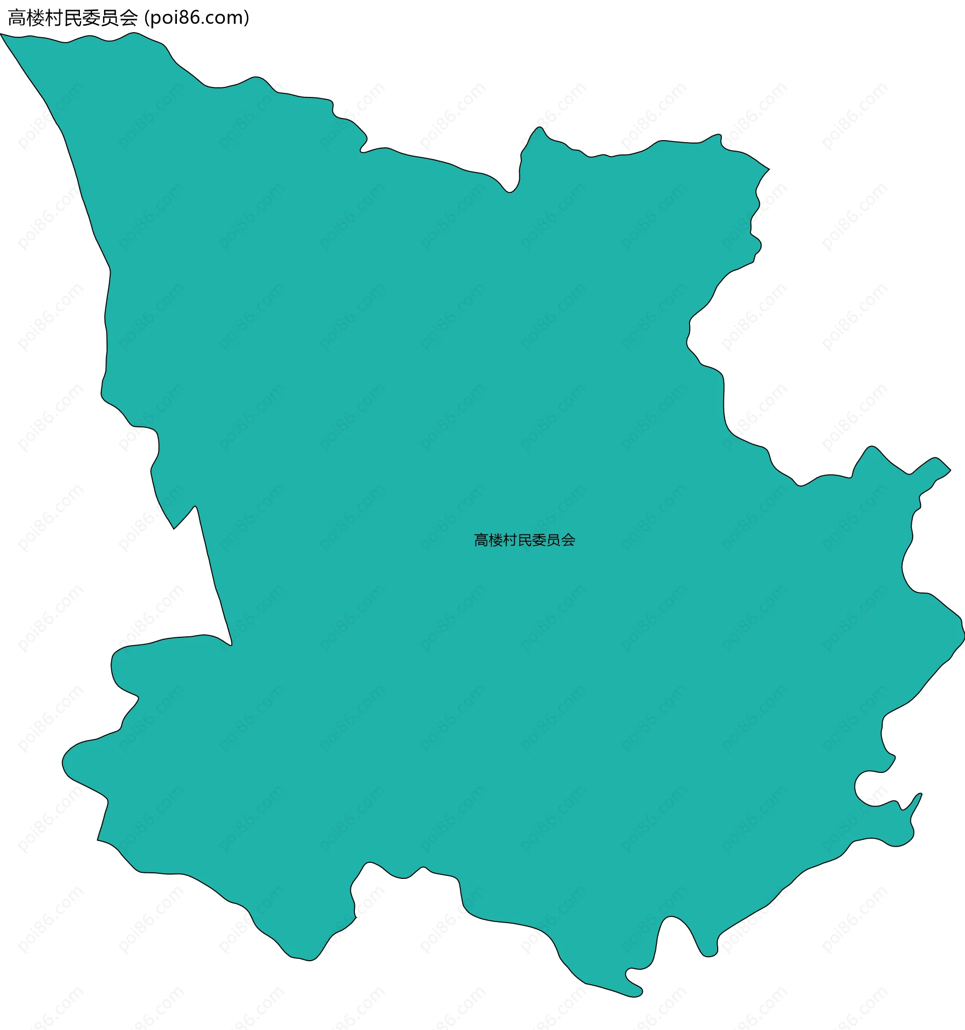 高楼村民委员会边界地图