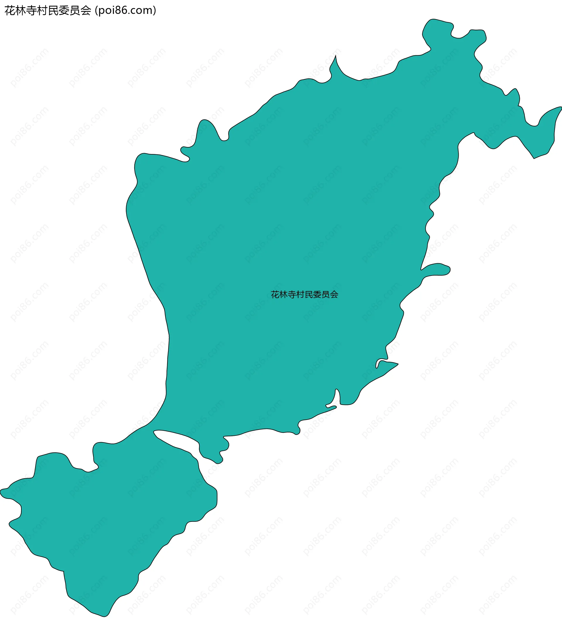 花林寺村民委员会边界地图