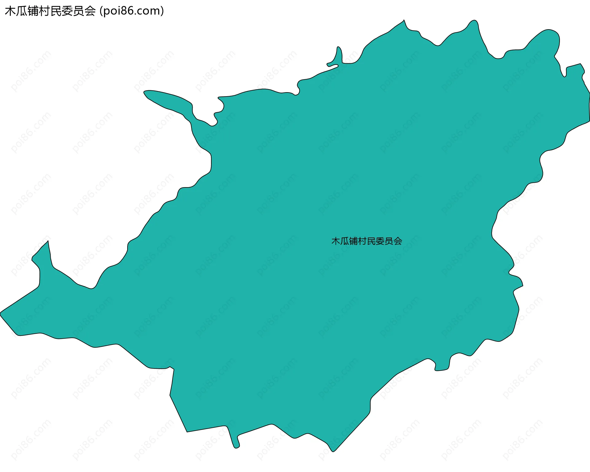 木瓜铺村民委员会边界地图