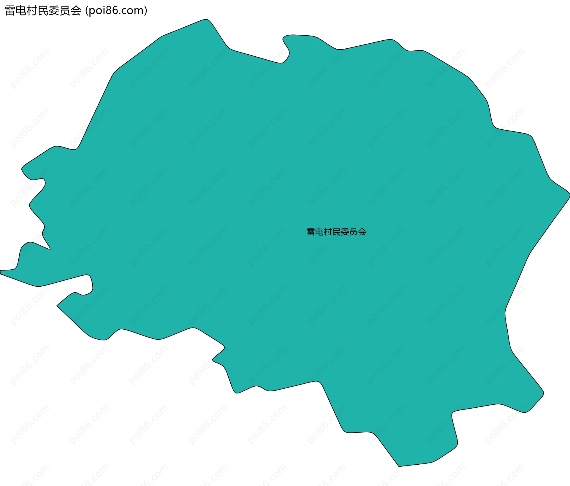 雷电村民委员会边界地图