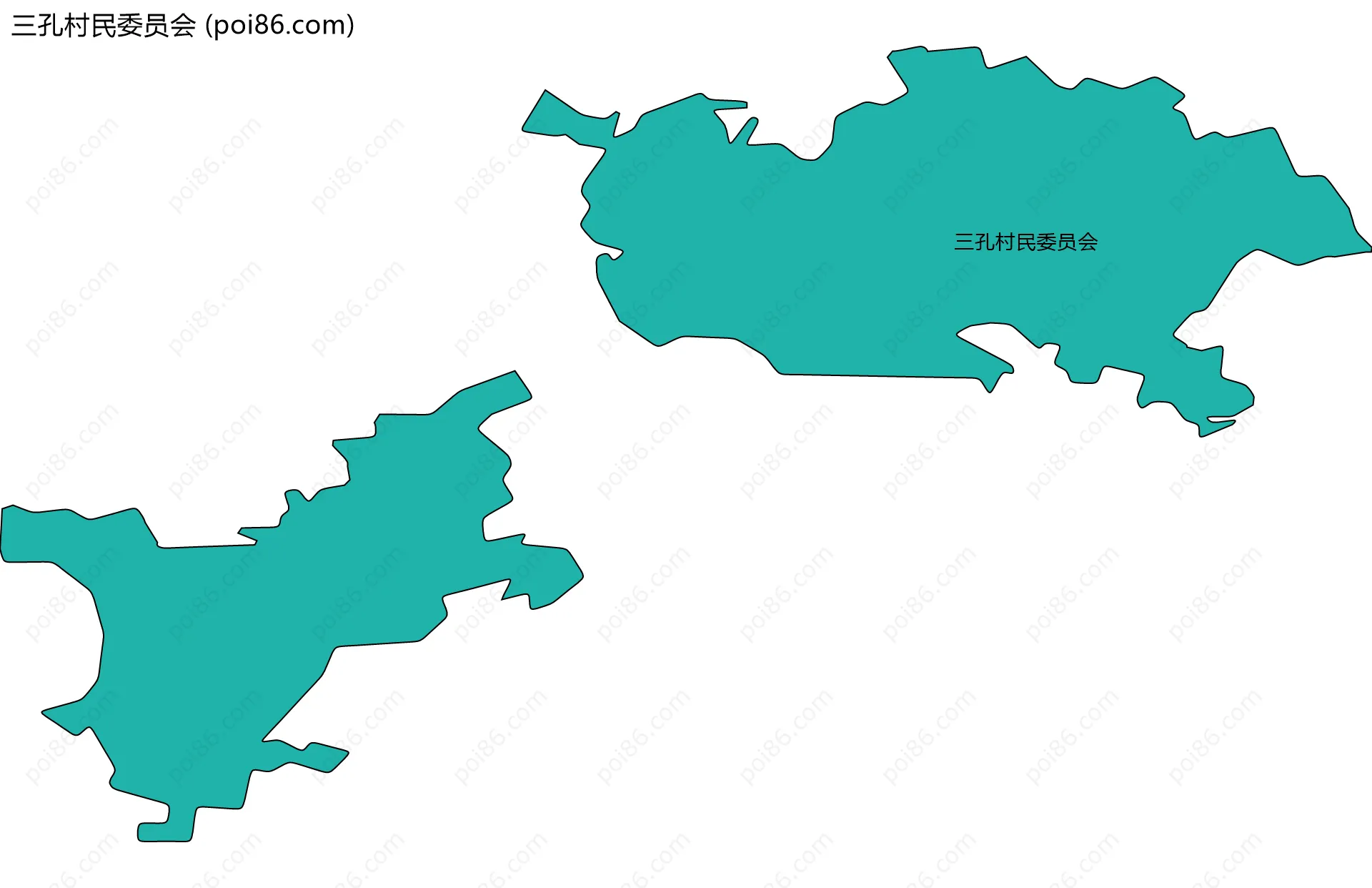 三孔村民委员会边界地图
