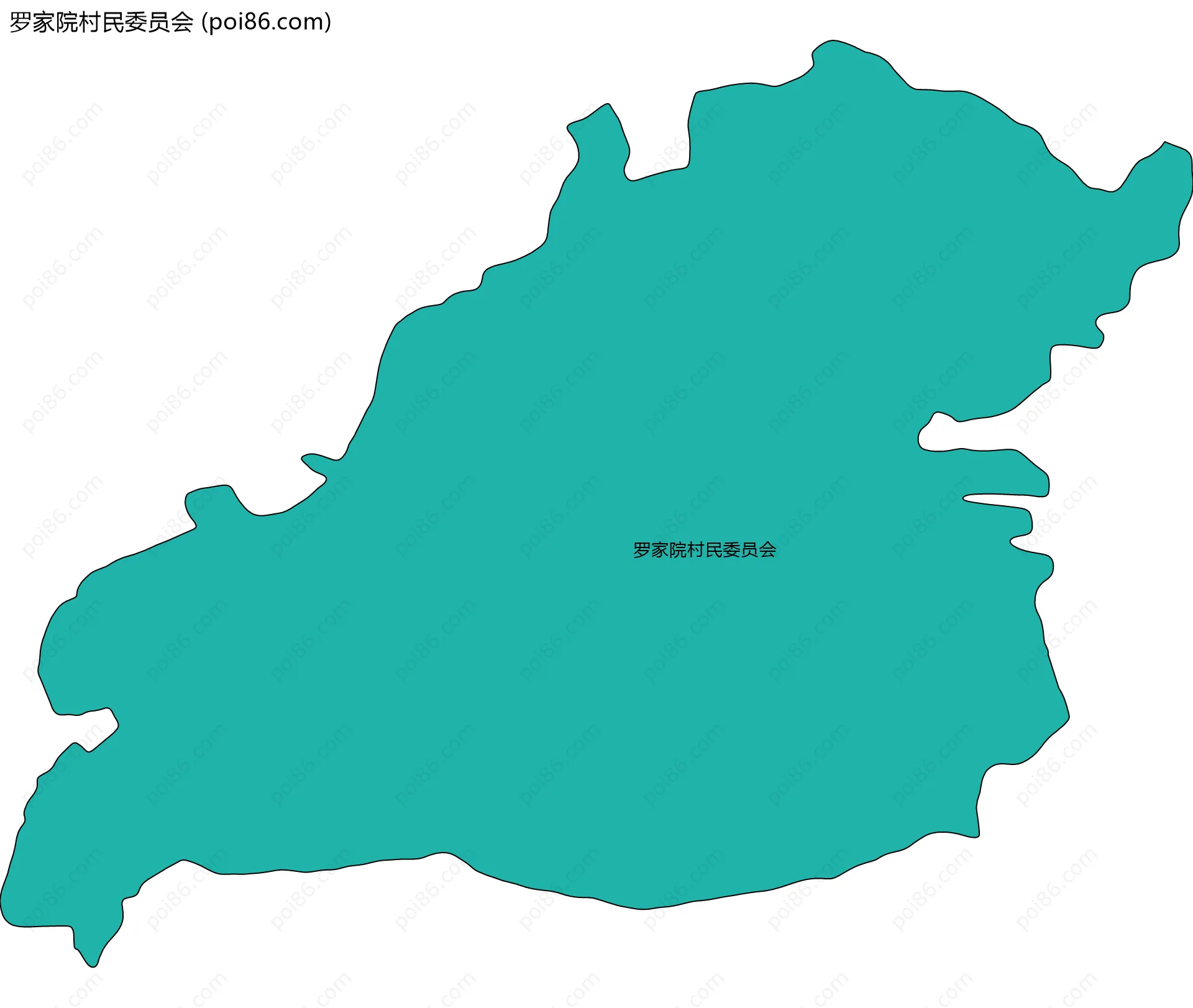 罗家院村民委员会边界地图