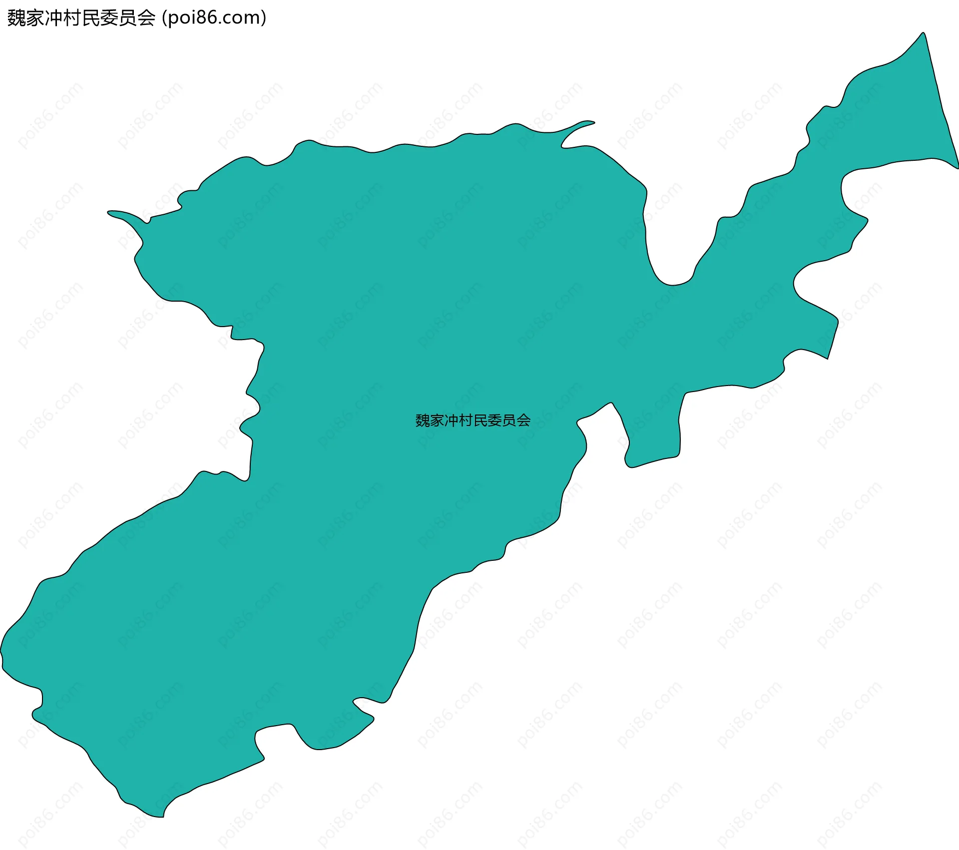 魏家冲村民委员会边界地图