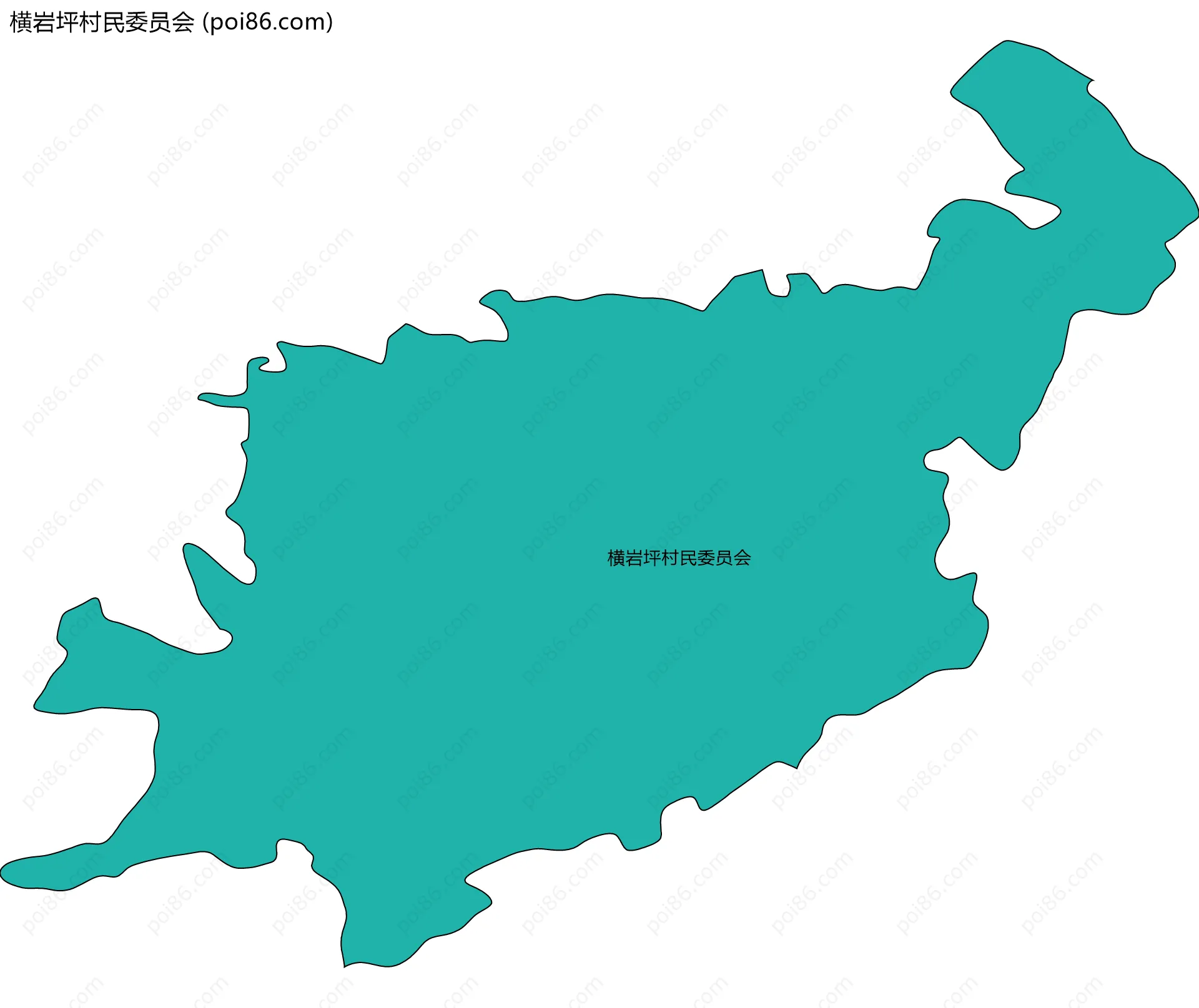 横岩坪村民委员会边界地图