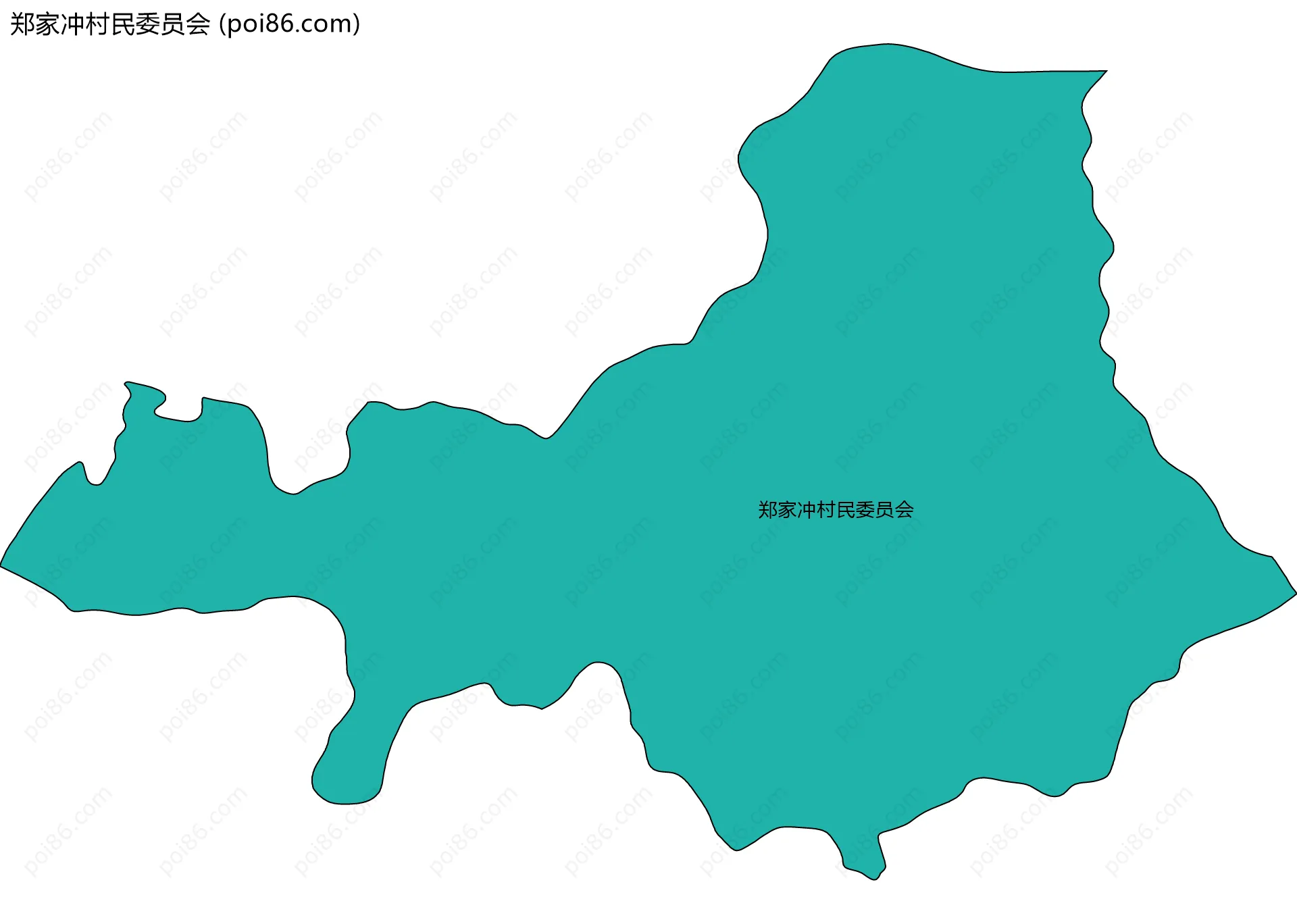 郑家冲村民委员会边界地图