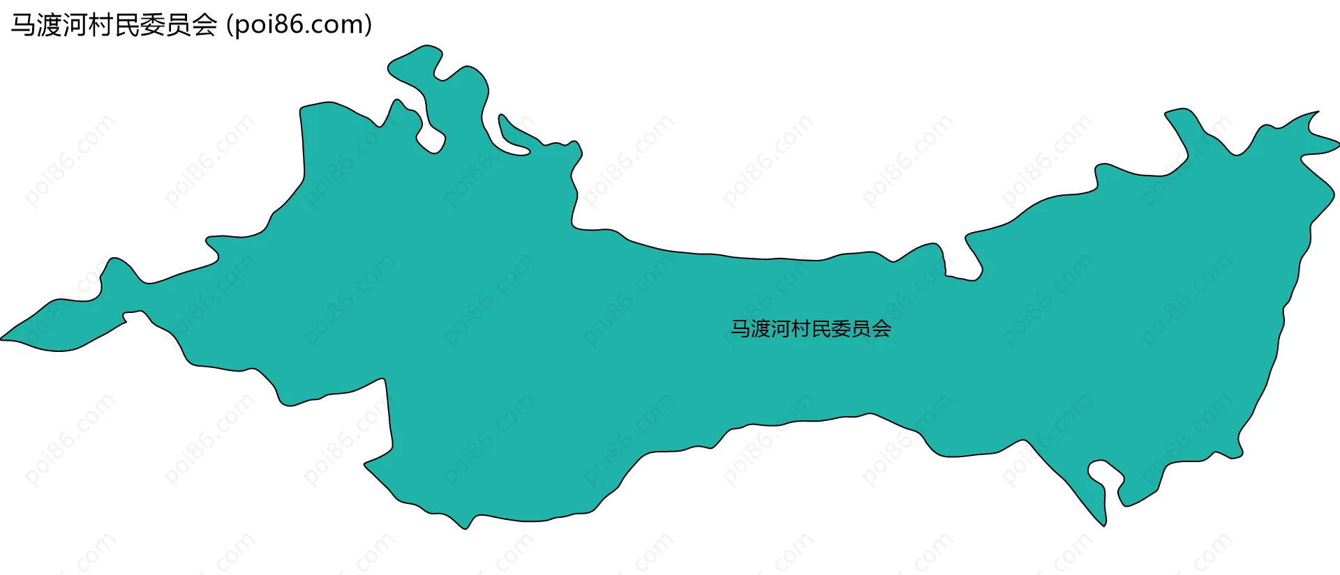 马渡河村民委员会边界地图