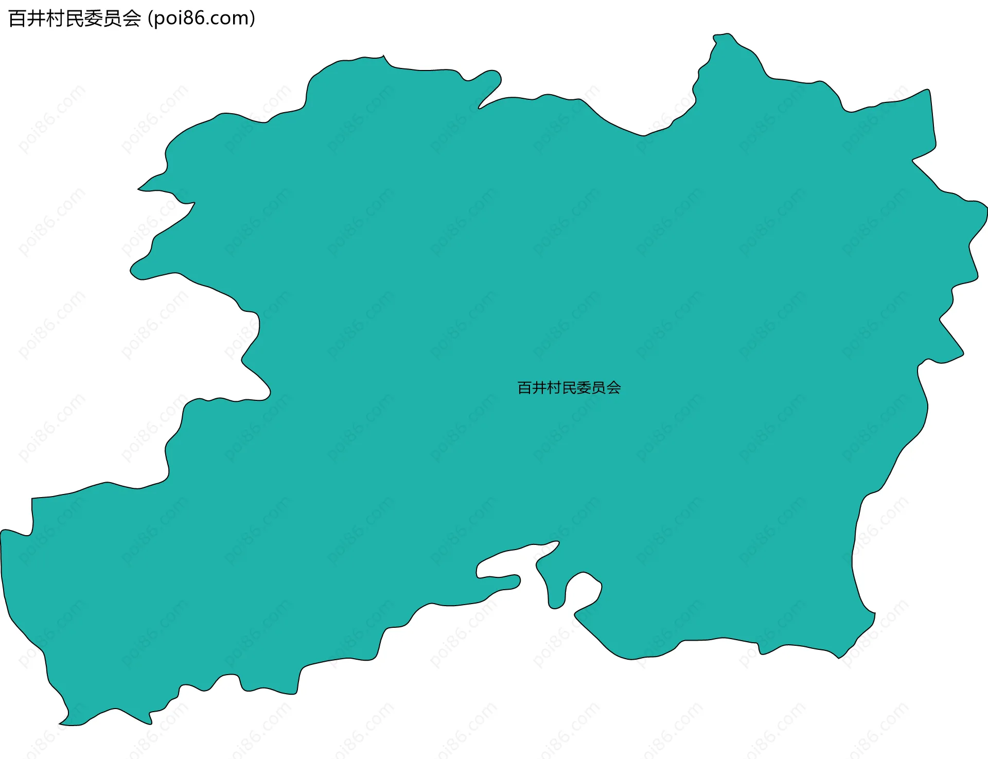 百井村民委员会边界地图