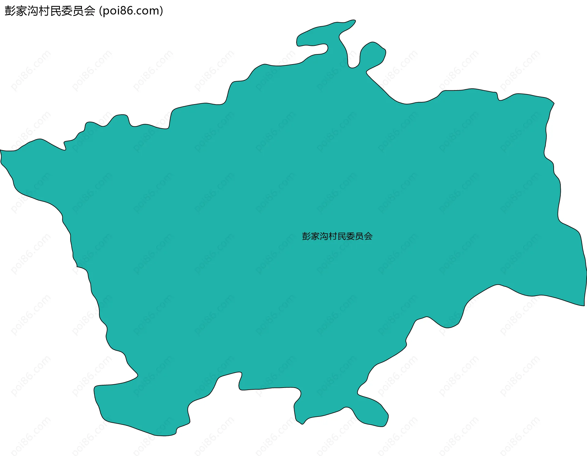 彭家沟村民委员会边界地图