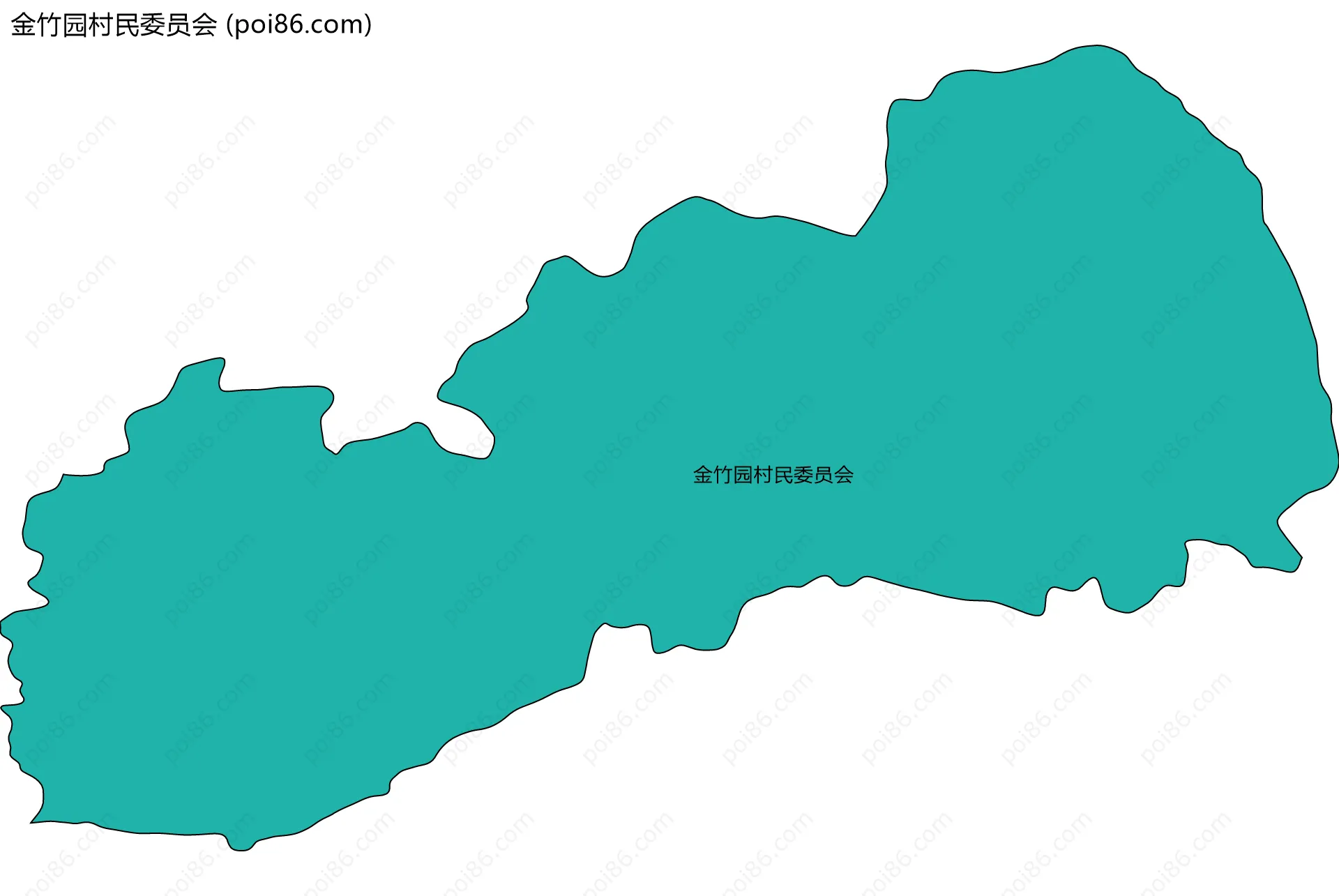 金竹园村民委员会边界地图