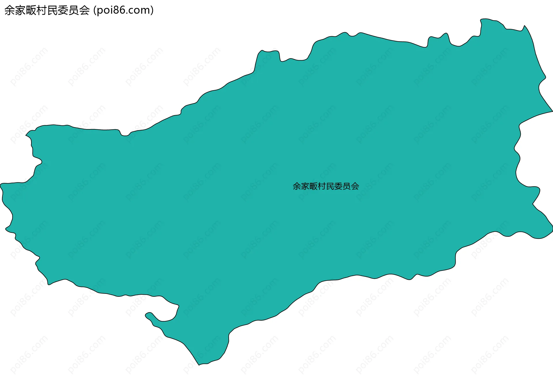 余家畈村民委员会边界地图