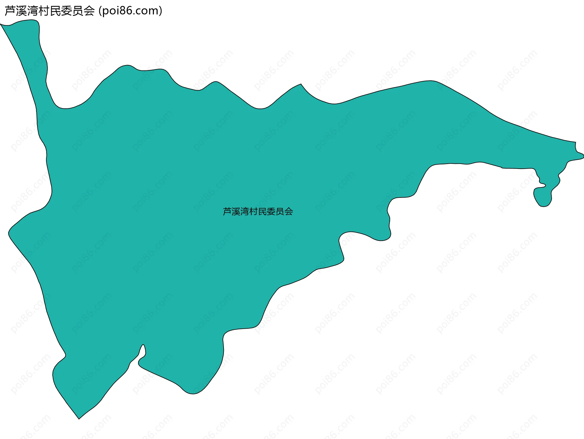 芦溪湾村民委员会边界地图
