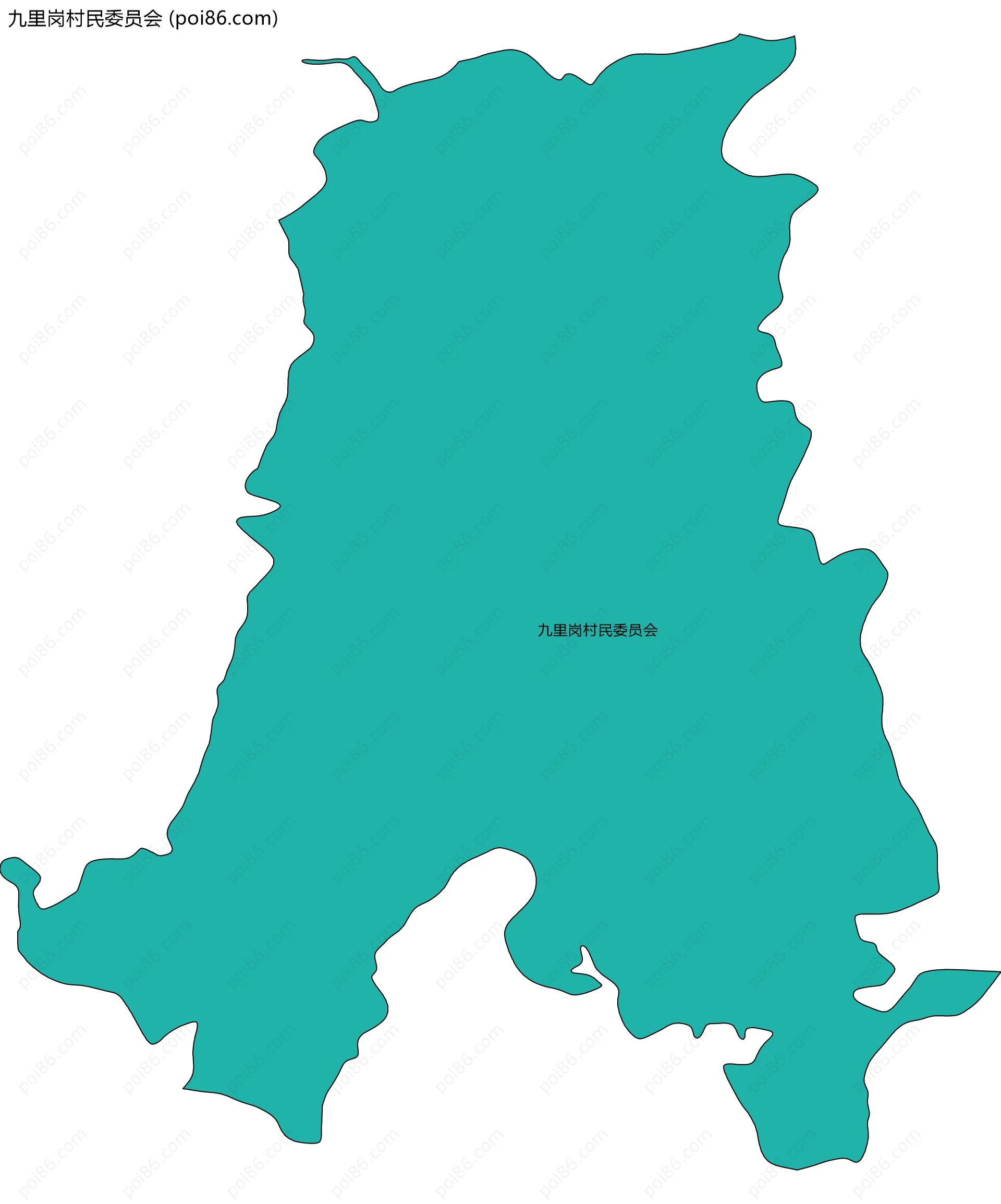 九里岗村民委员会边界地图