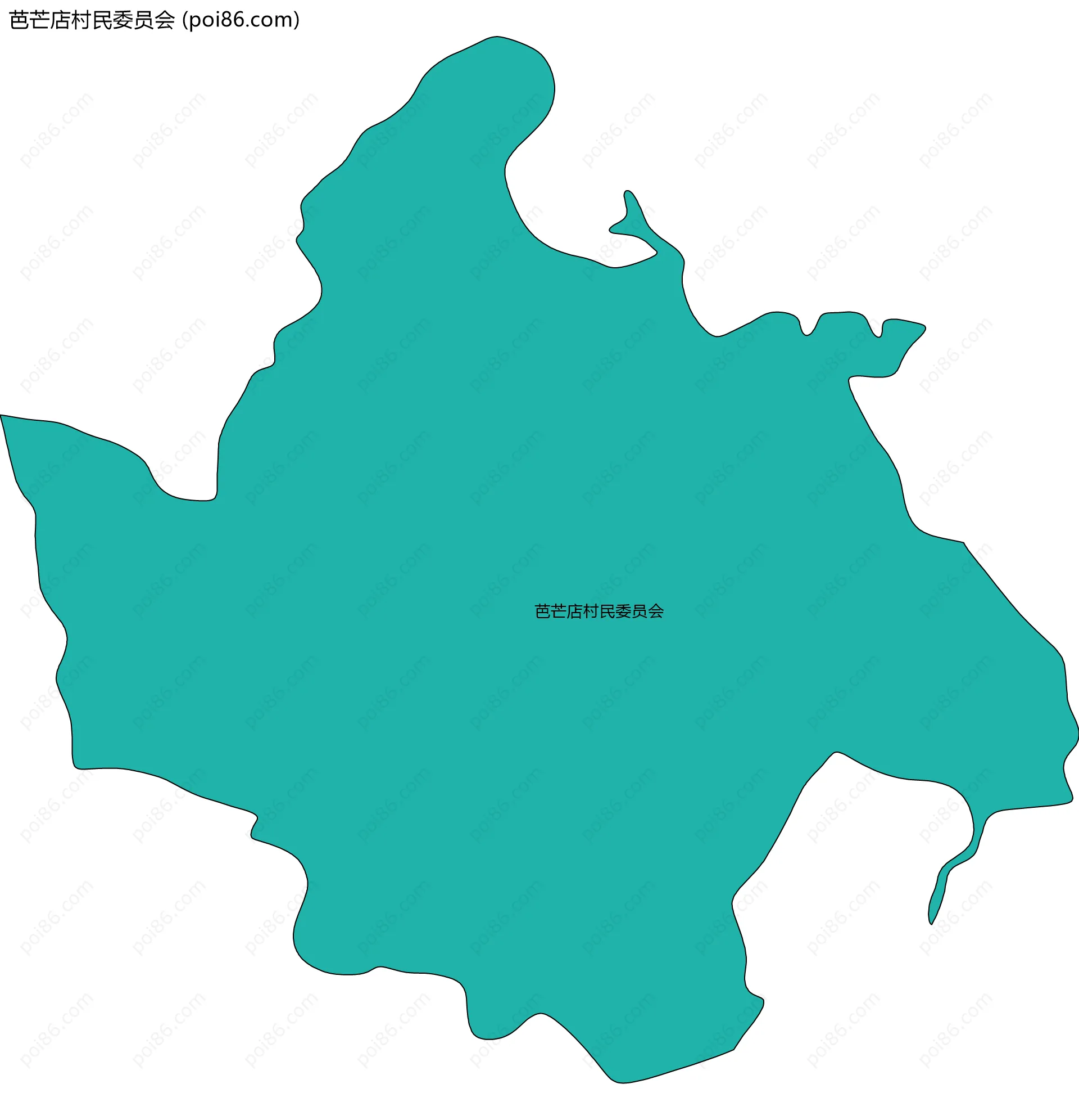 芭芒店村民委员会边界地图