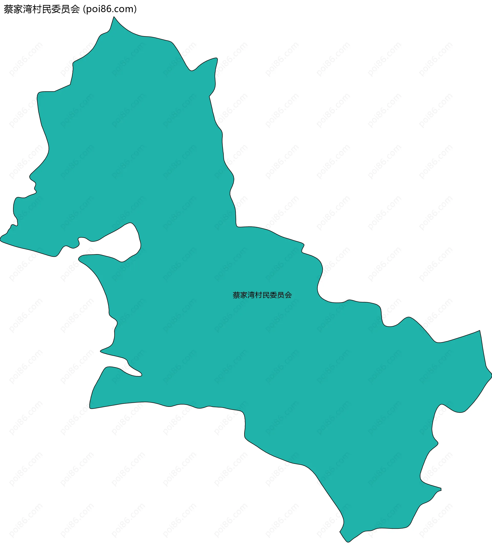 蔡家湾村民委员会边界地图