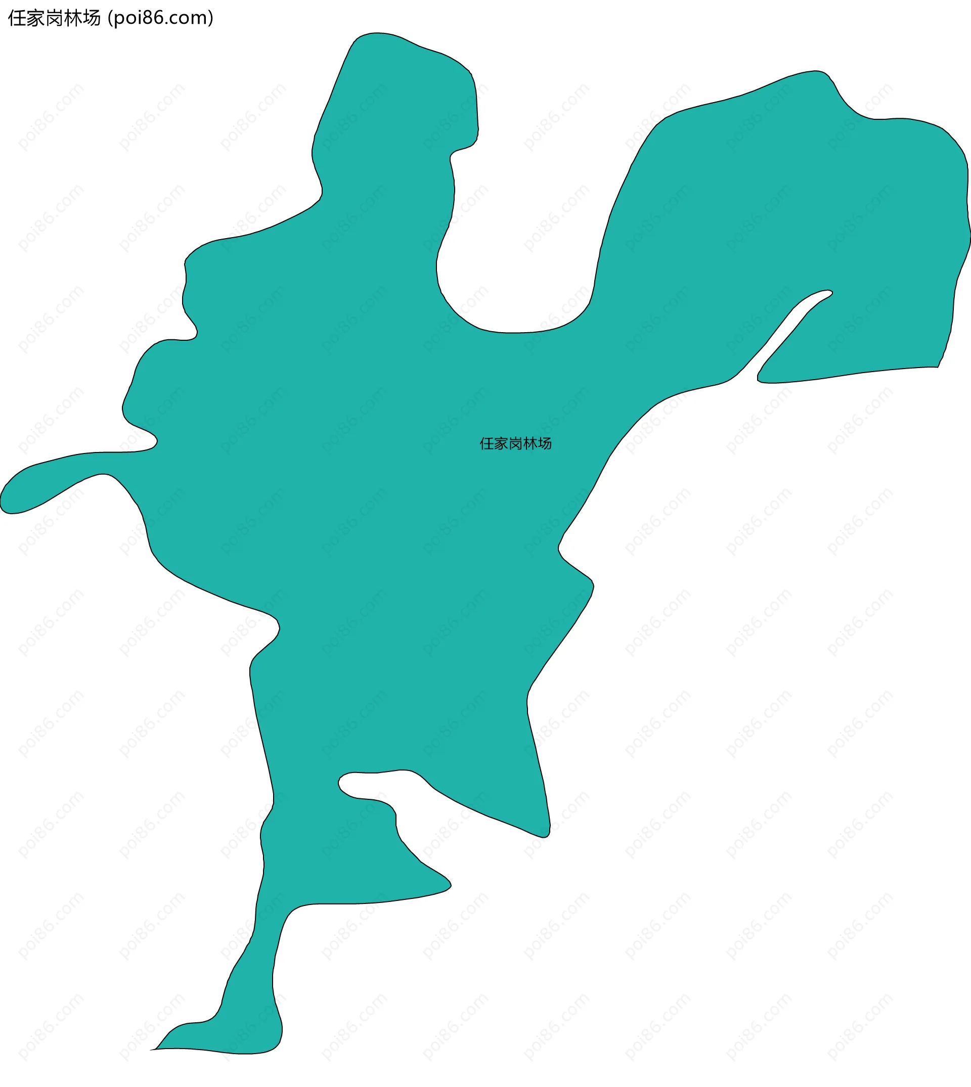 任家岗林场边界地图