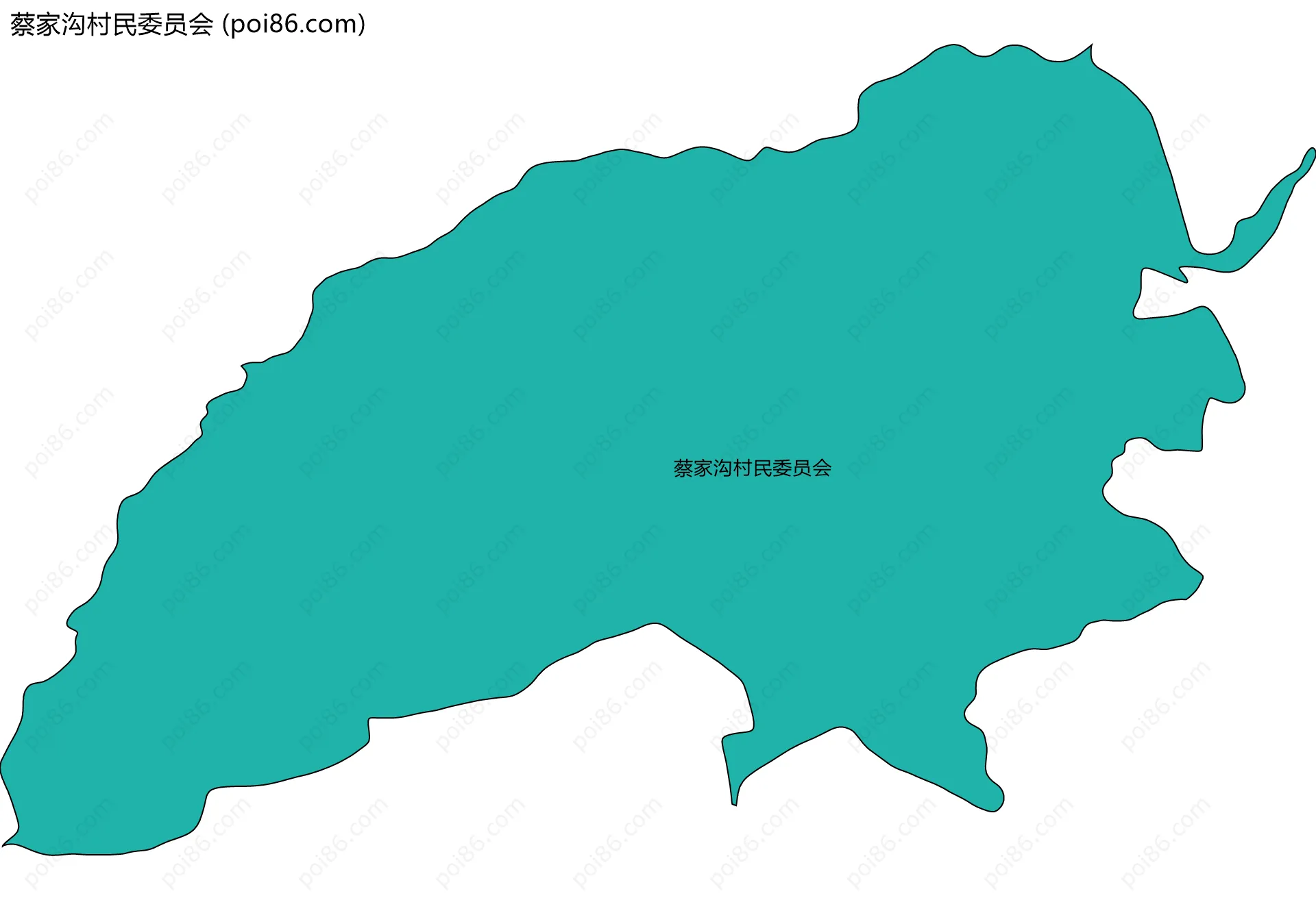 蔡家沟村民委员会边界地图