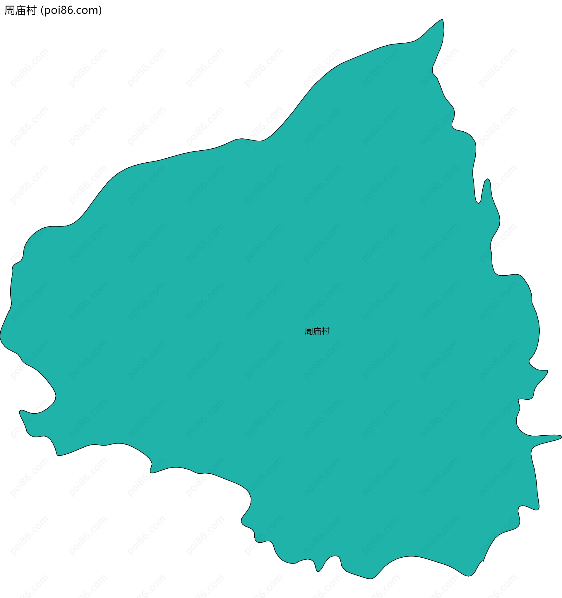 周庙村边界地图