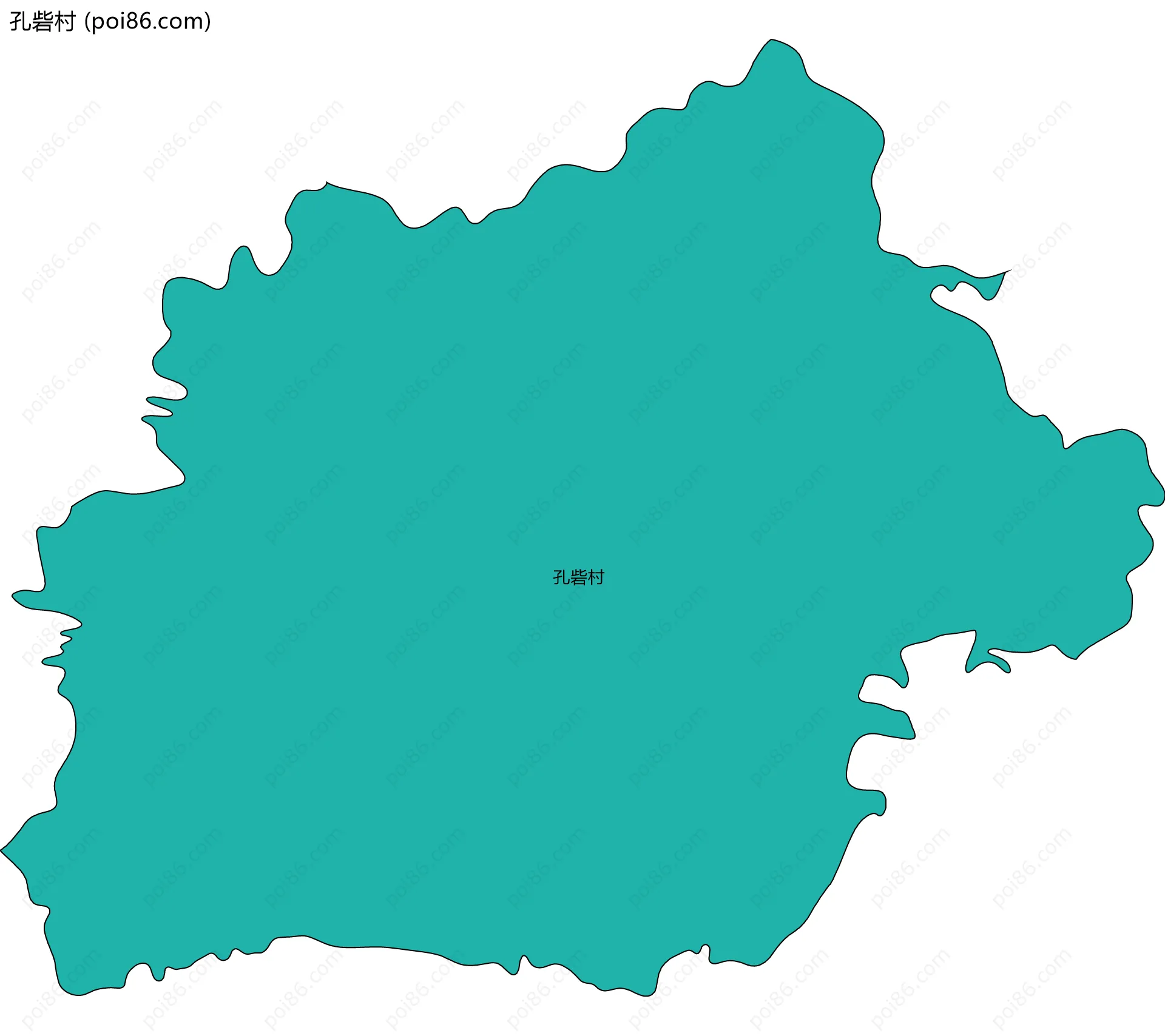 孔砦村边界地图