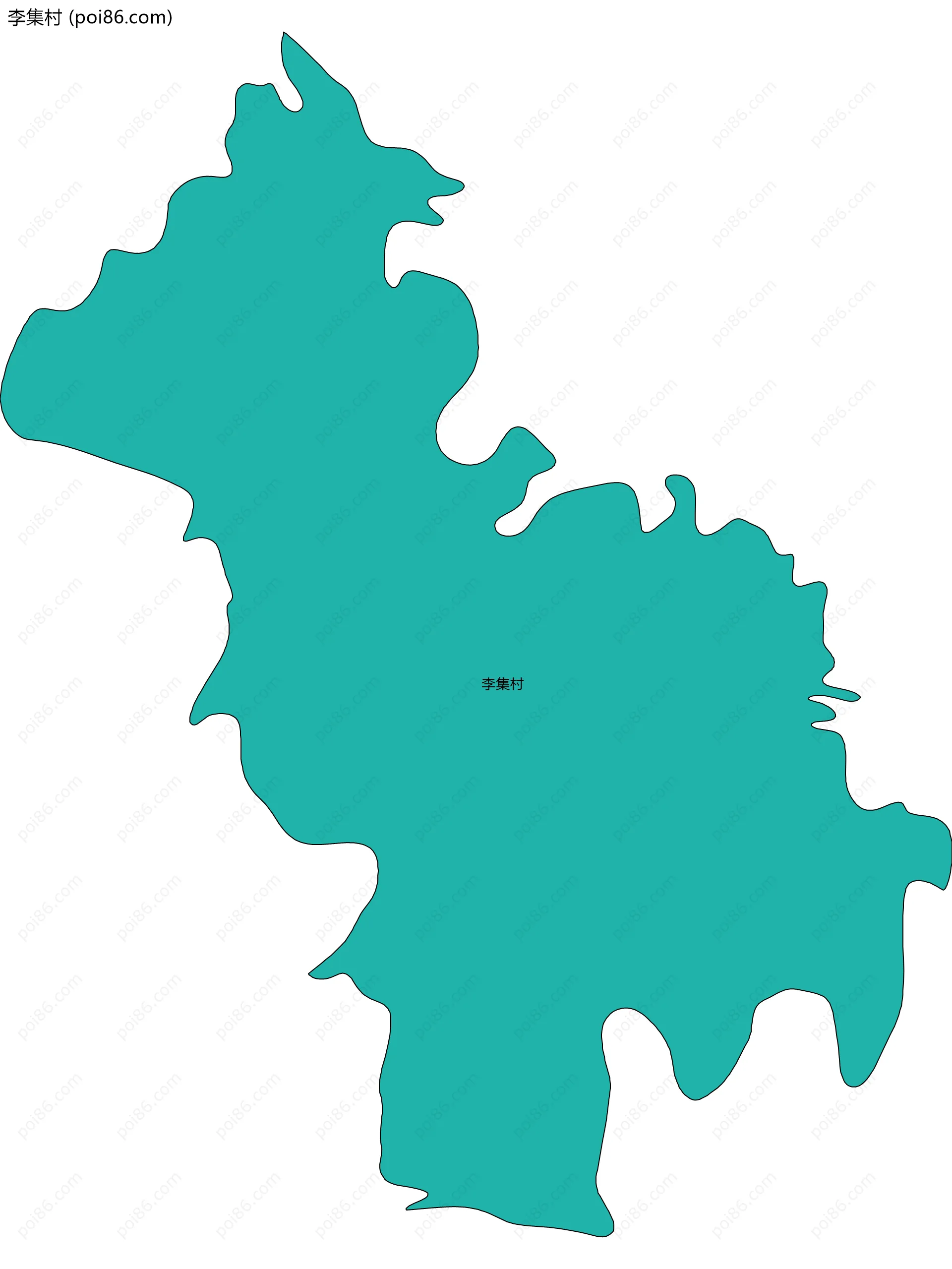 李集村边界地图