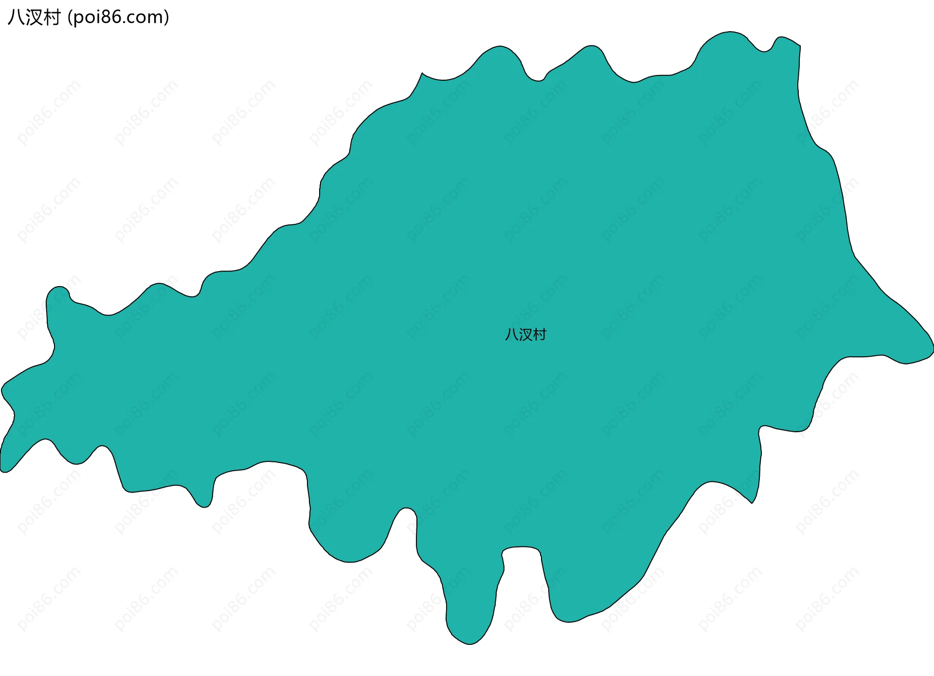 八汊村边界地图