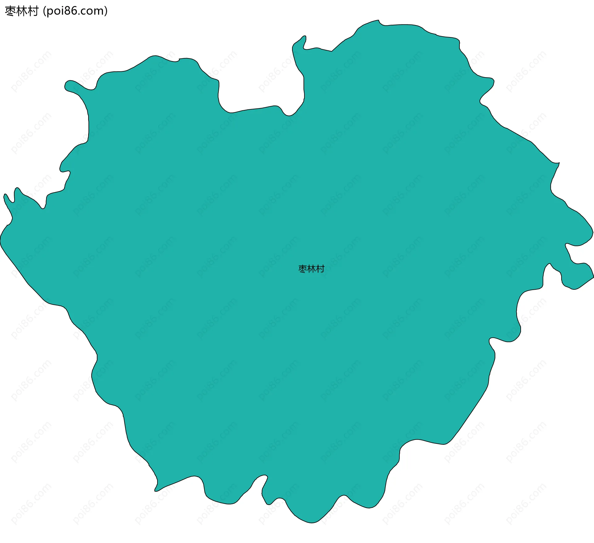 枣林村边界地图