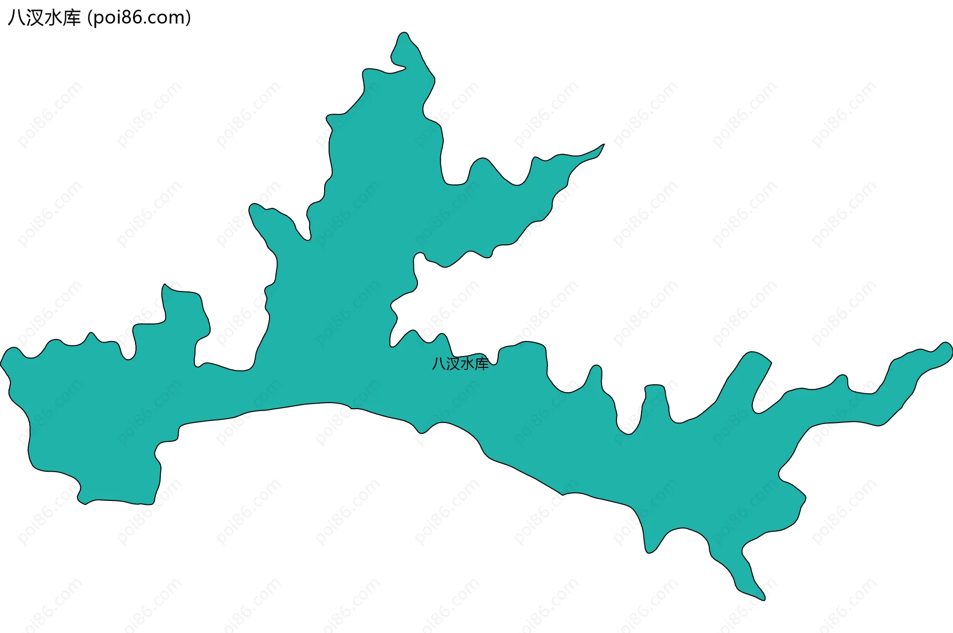 八汊水库边界地图