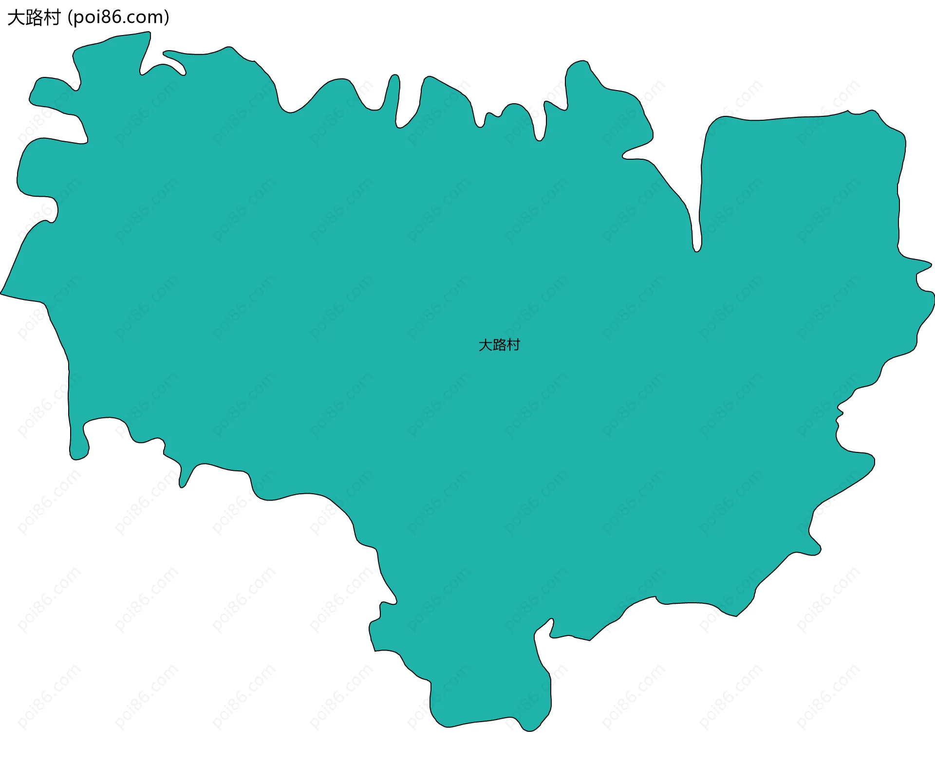 大路村边界地图