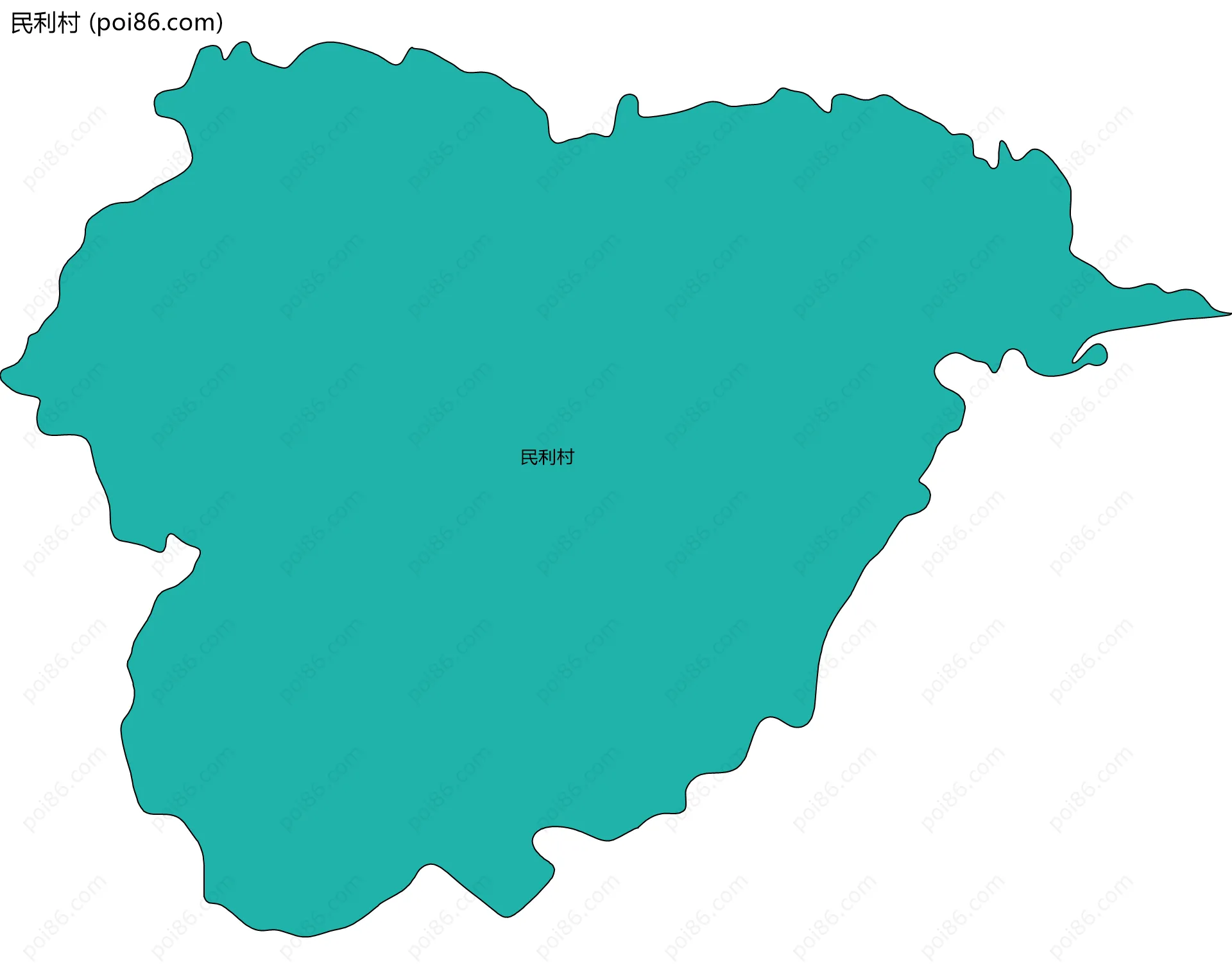 民利村边界地图