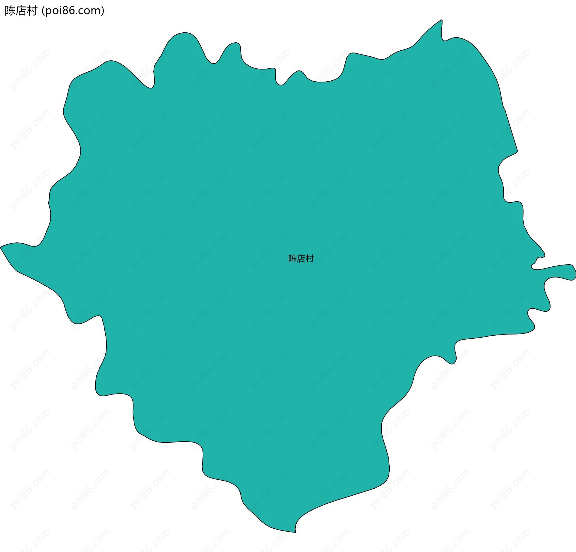 陈店村边界地图