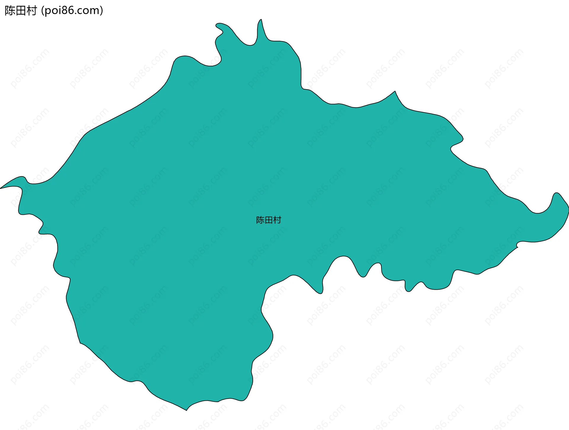 陈田村边界地图
