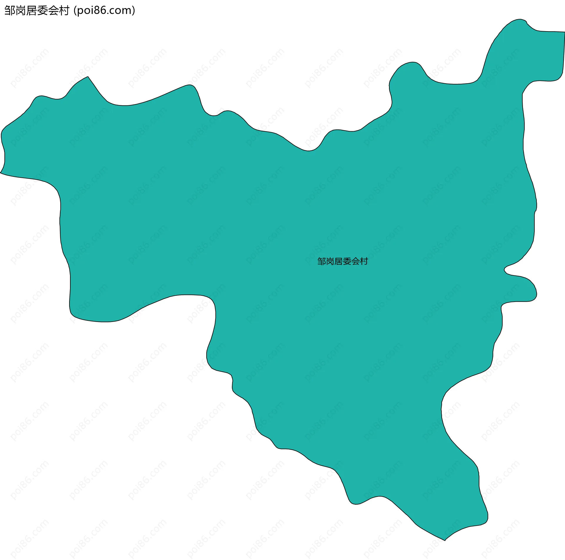 邹岗居委会村边界地图