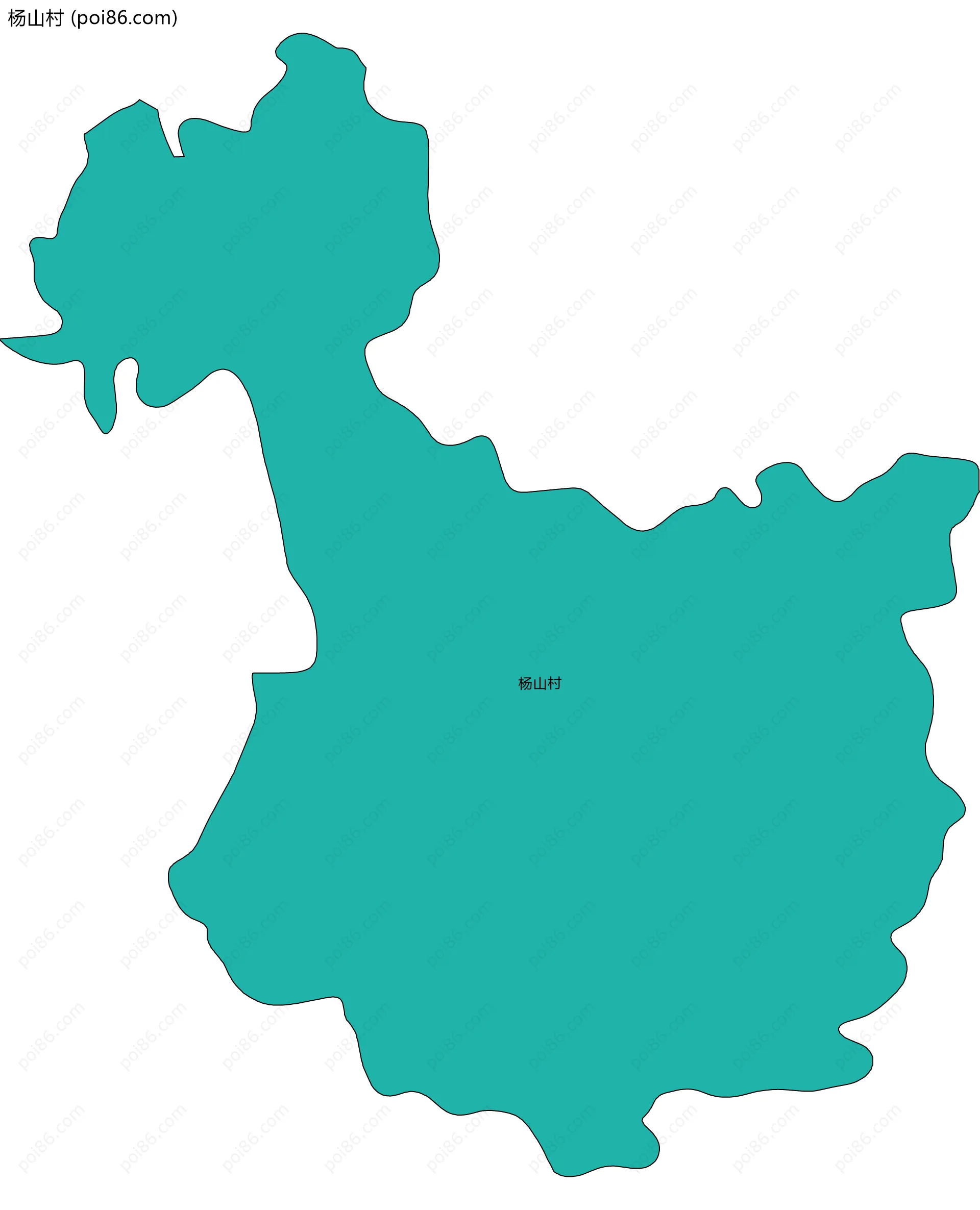 杨山村边界地图