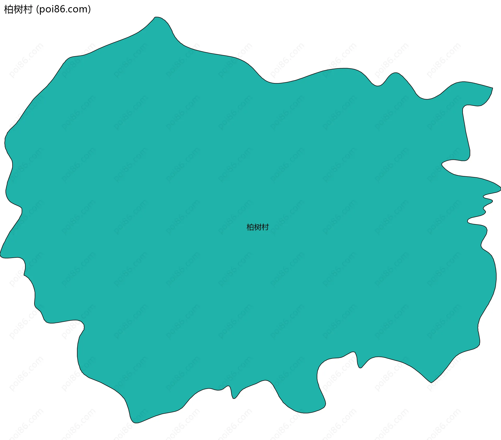 柏树村边界地图