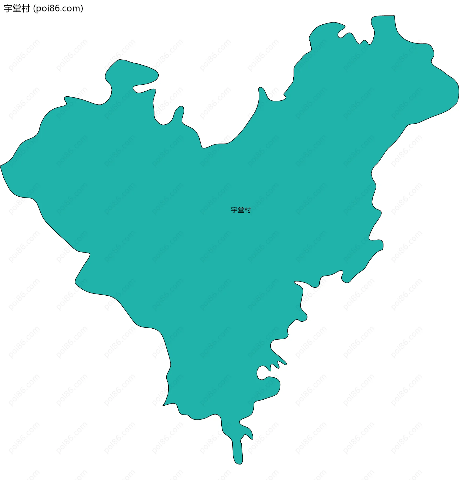 宇堂村边界地图