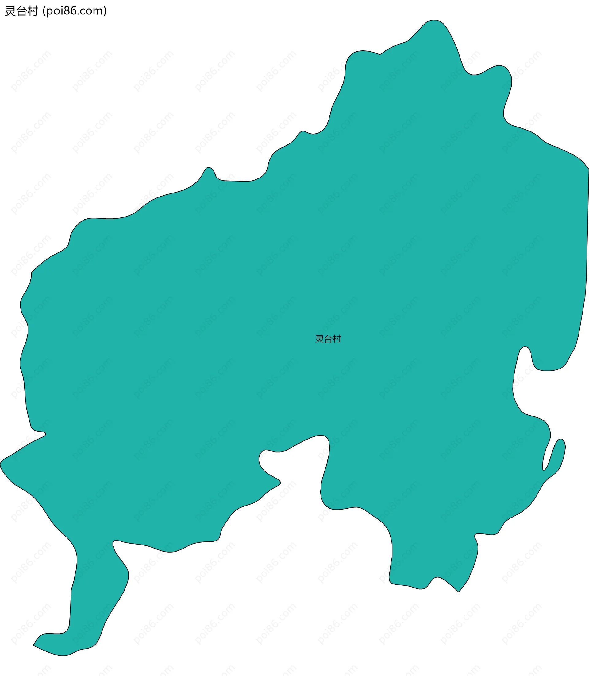 灵台村边界地图