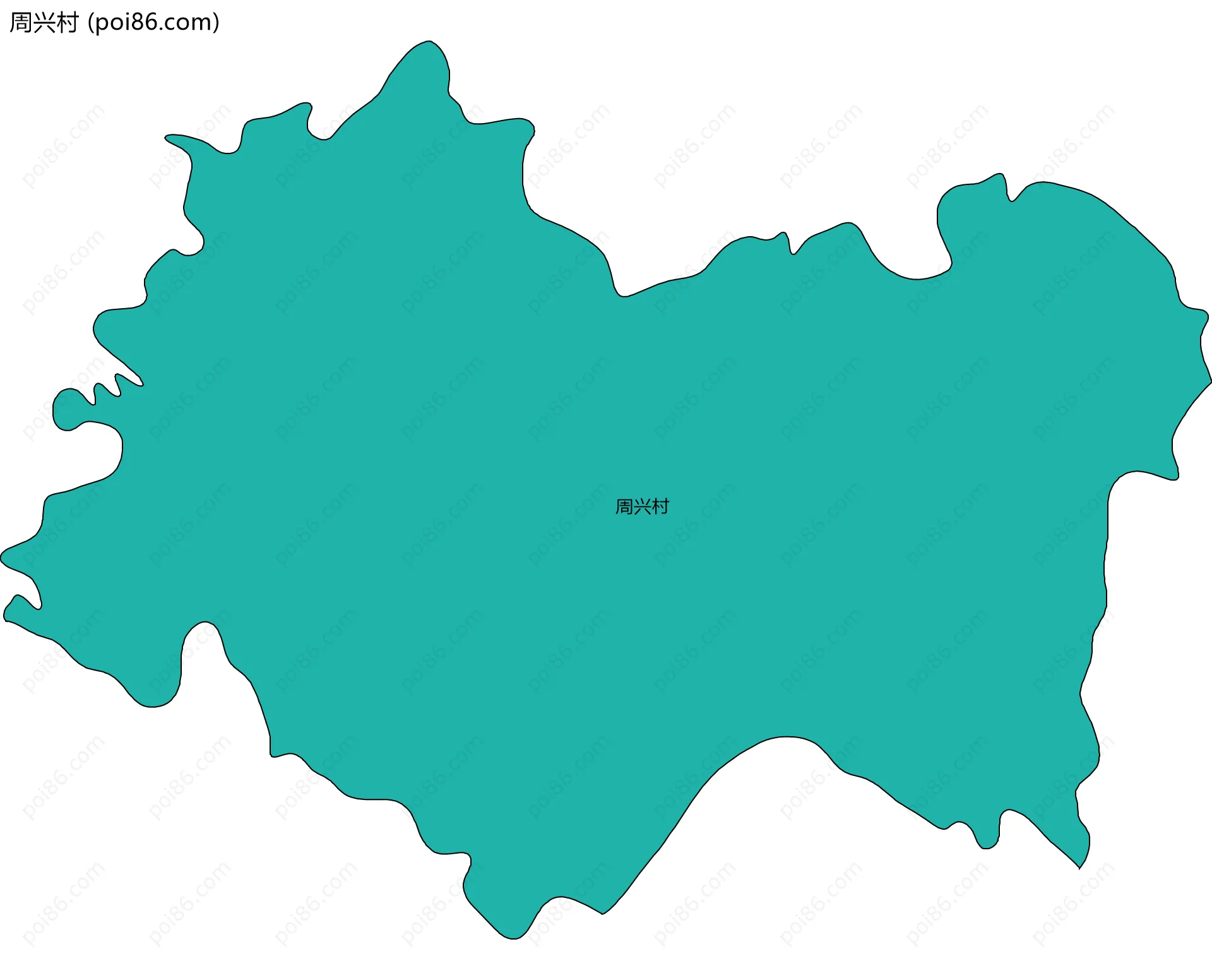 周兴村边界地图