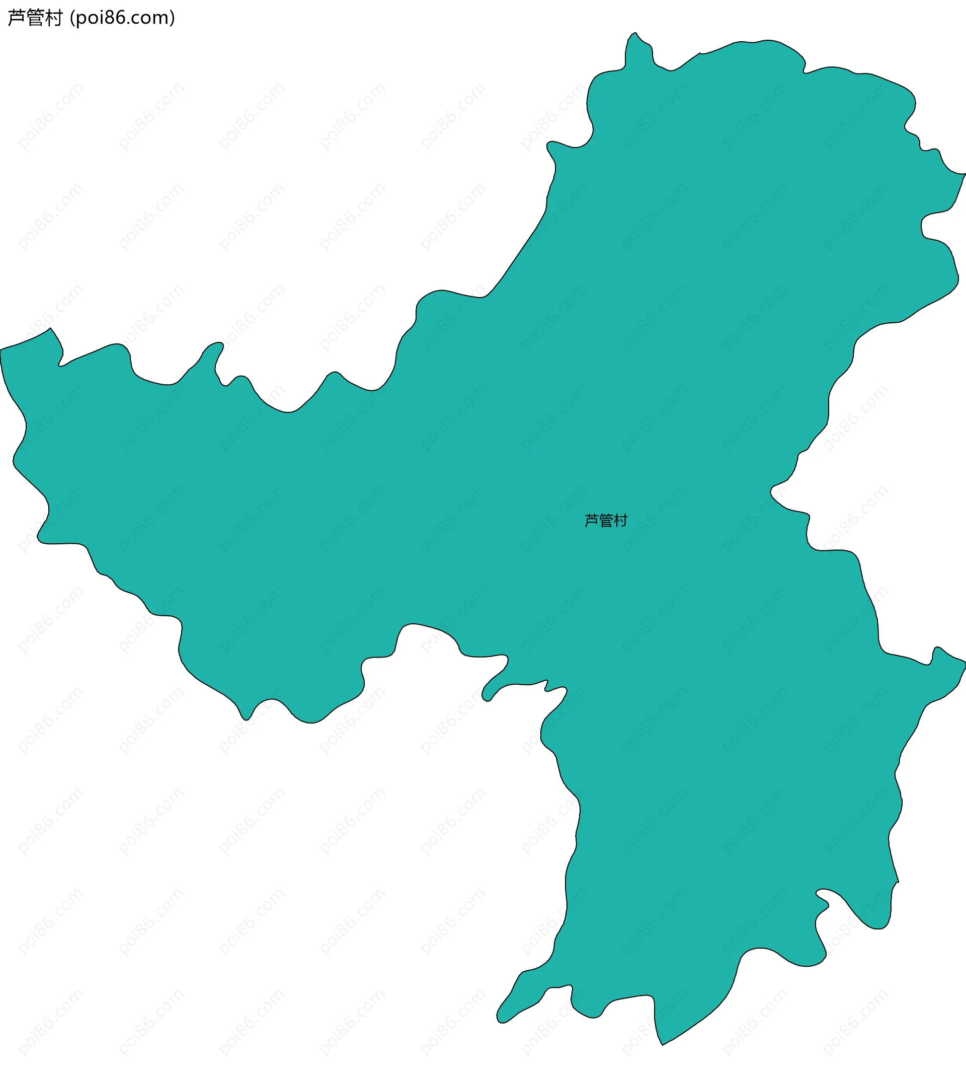 芦管村边界地图