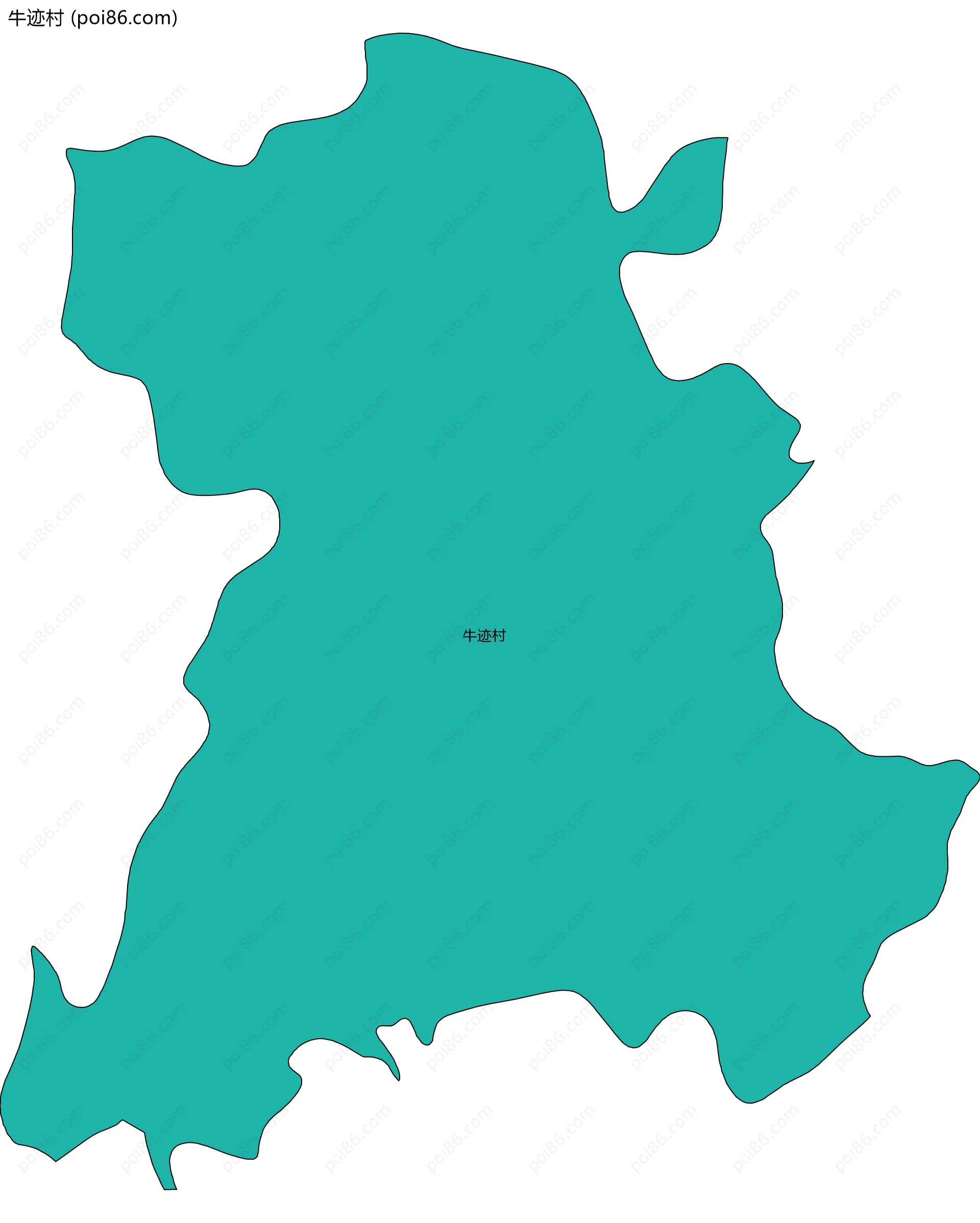 牛迹村边界地图