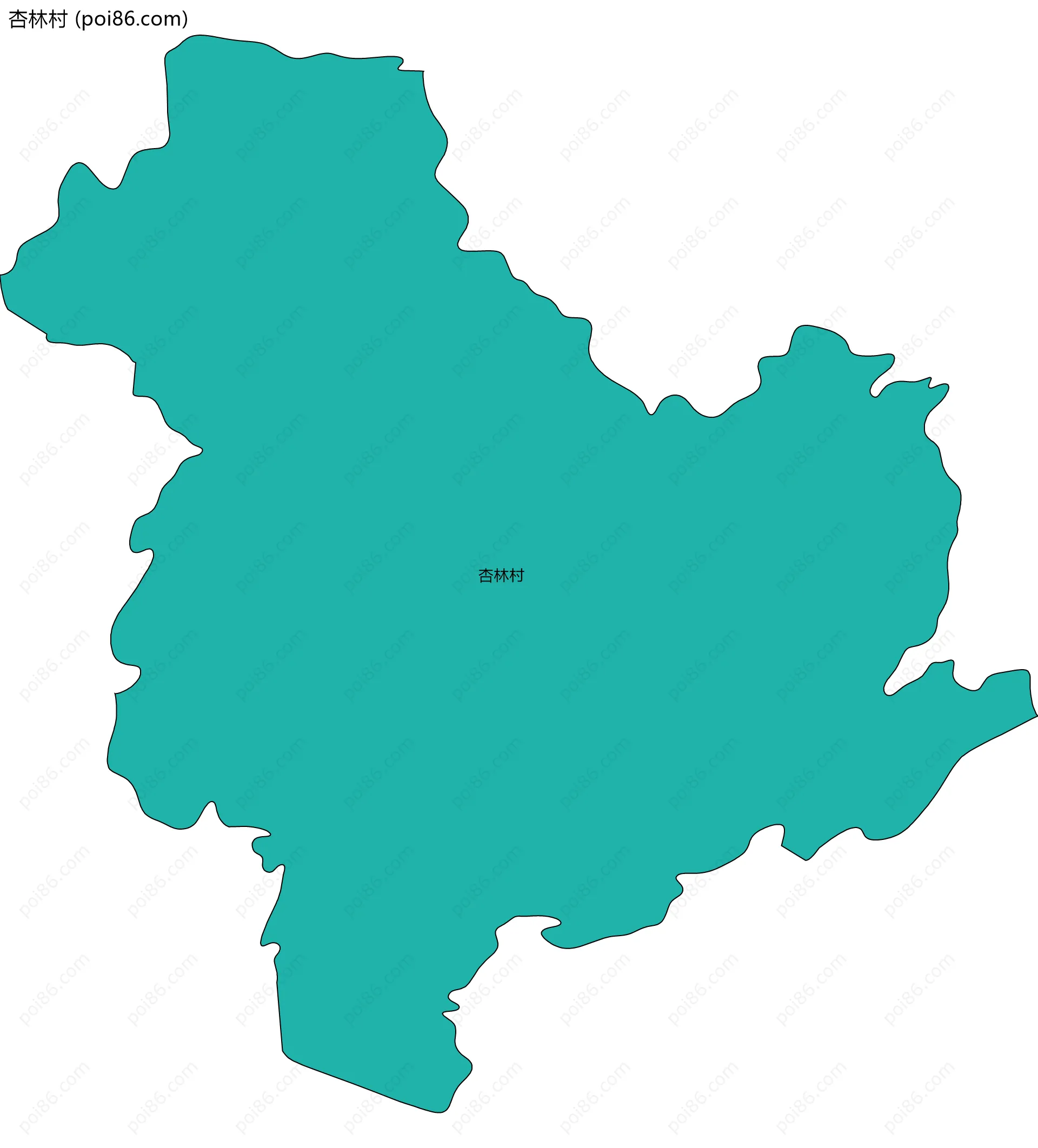 杏林村边界地图