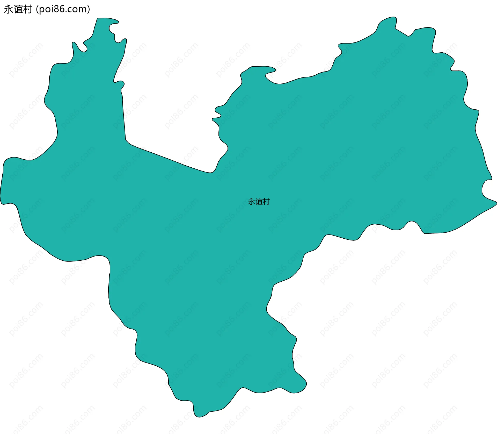 永谊村边界地图